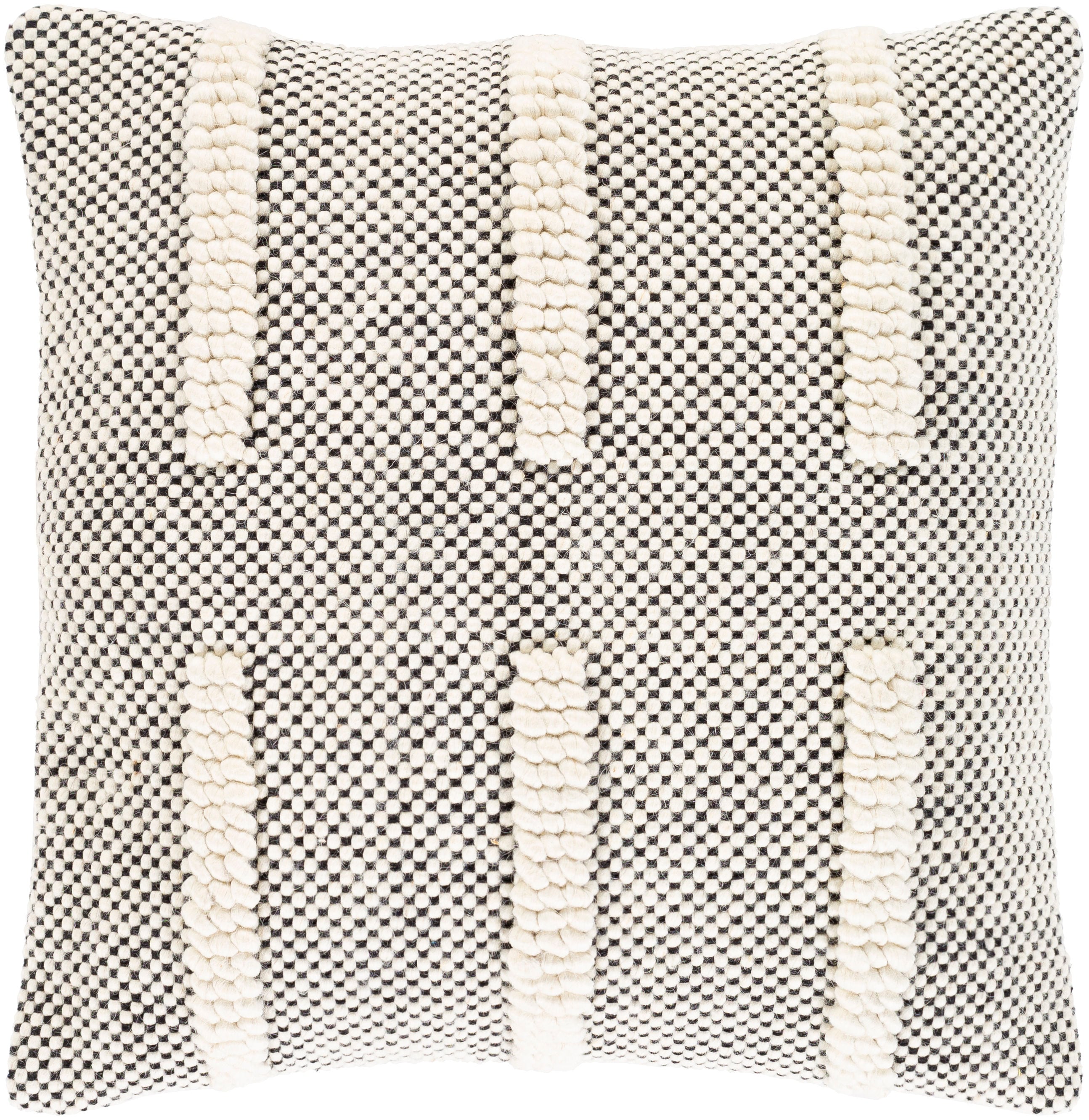 Surya HRW001-2222P Harlow 22-in x 22-in Beige Square Indoor Decorative Pillow