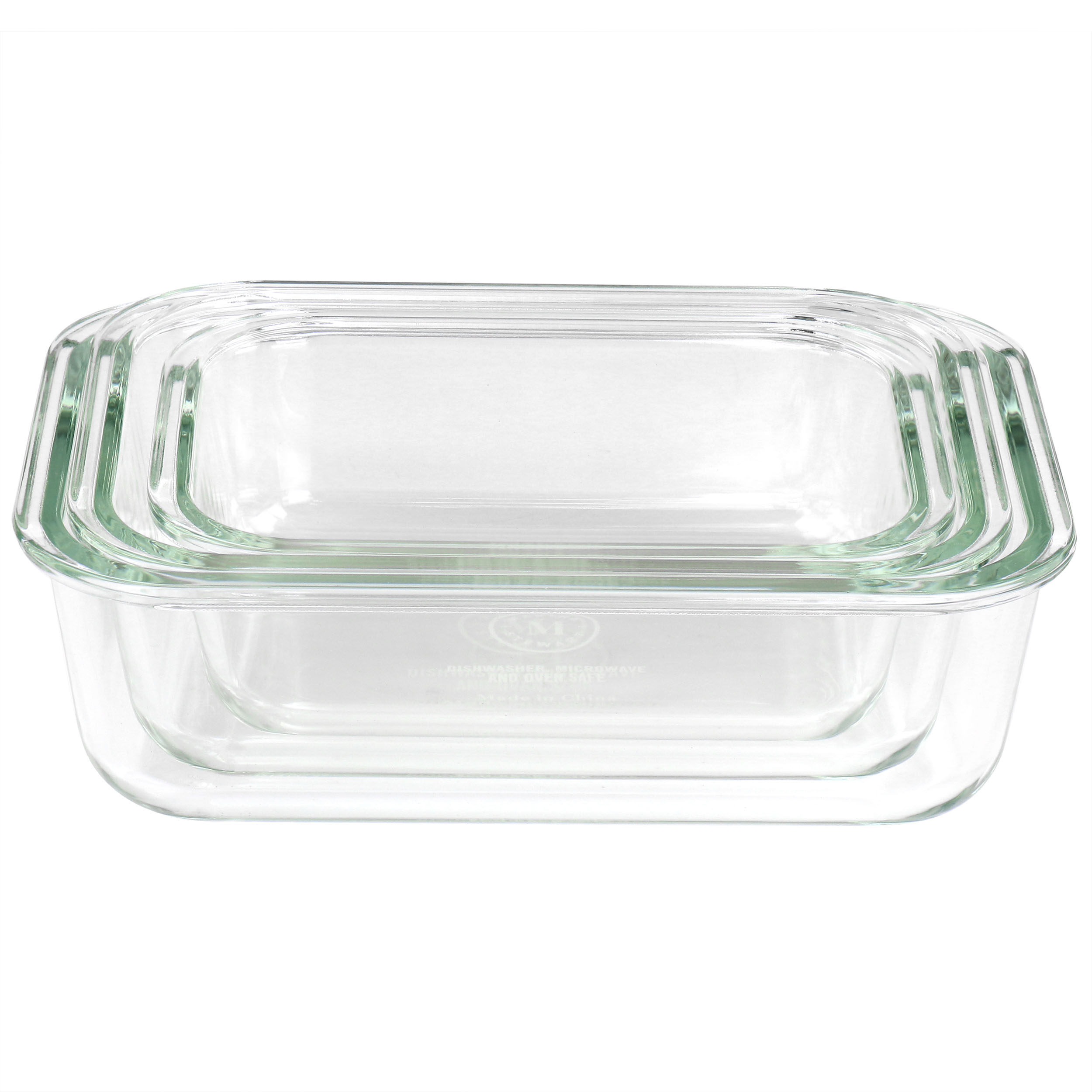 Borosilicate Glass Casserole Dish with Divider - Pack of 2