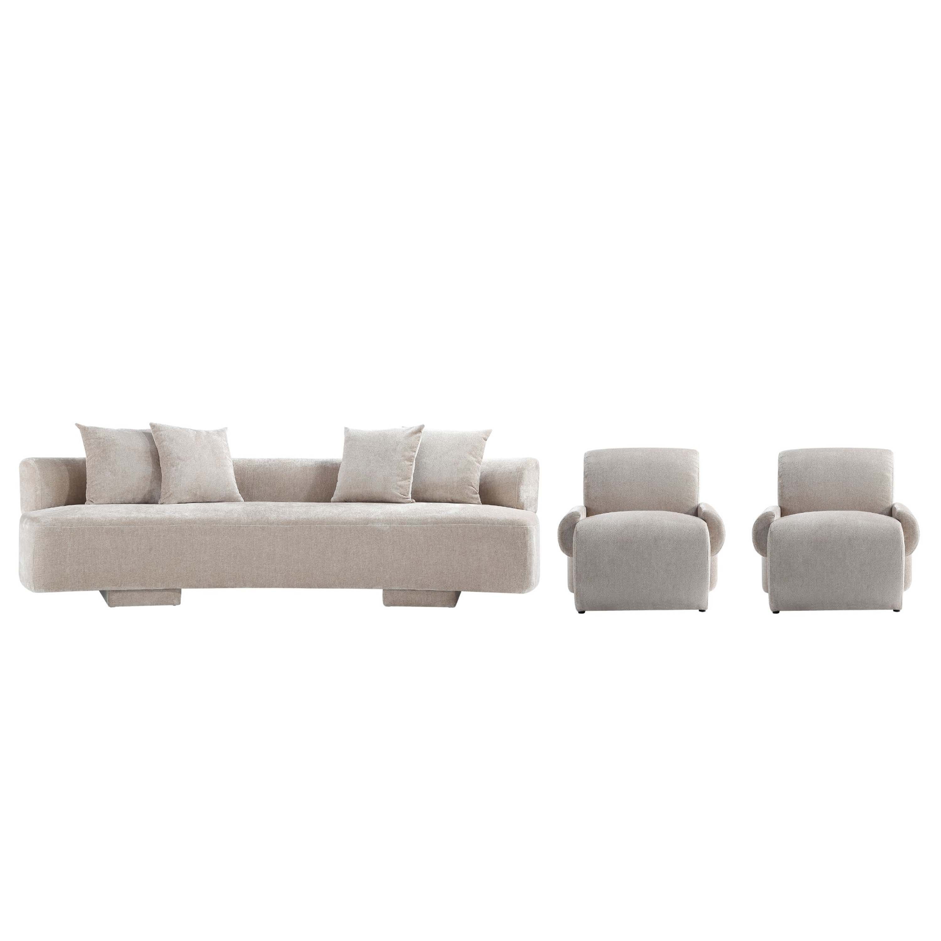 Manhattan Comfort 3-SFAC1669-BE Living-Room-Sets - View #2