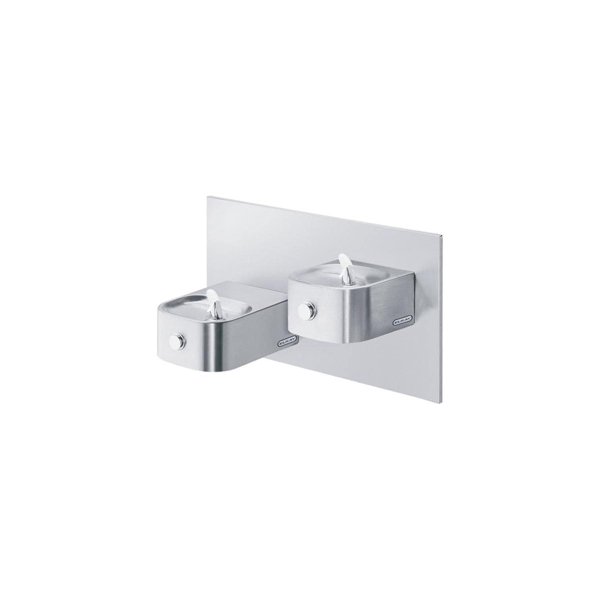 Elkay EDFP217RAC Soft Sides Stainless Steel 2-Station Wall Mount Drinking Fountain
