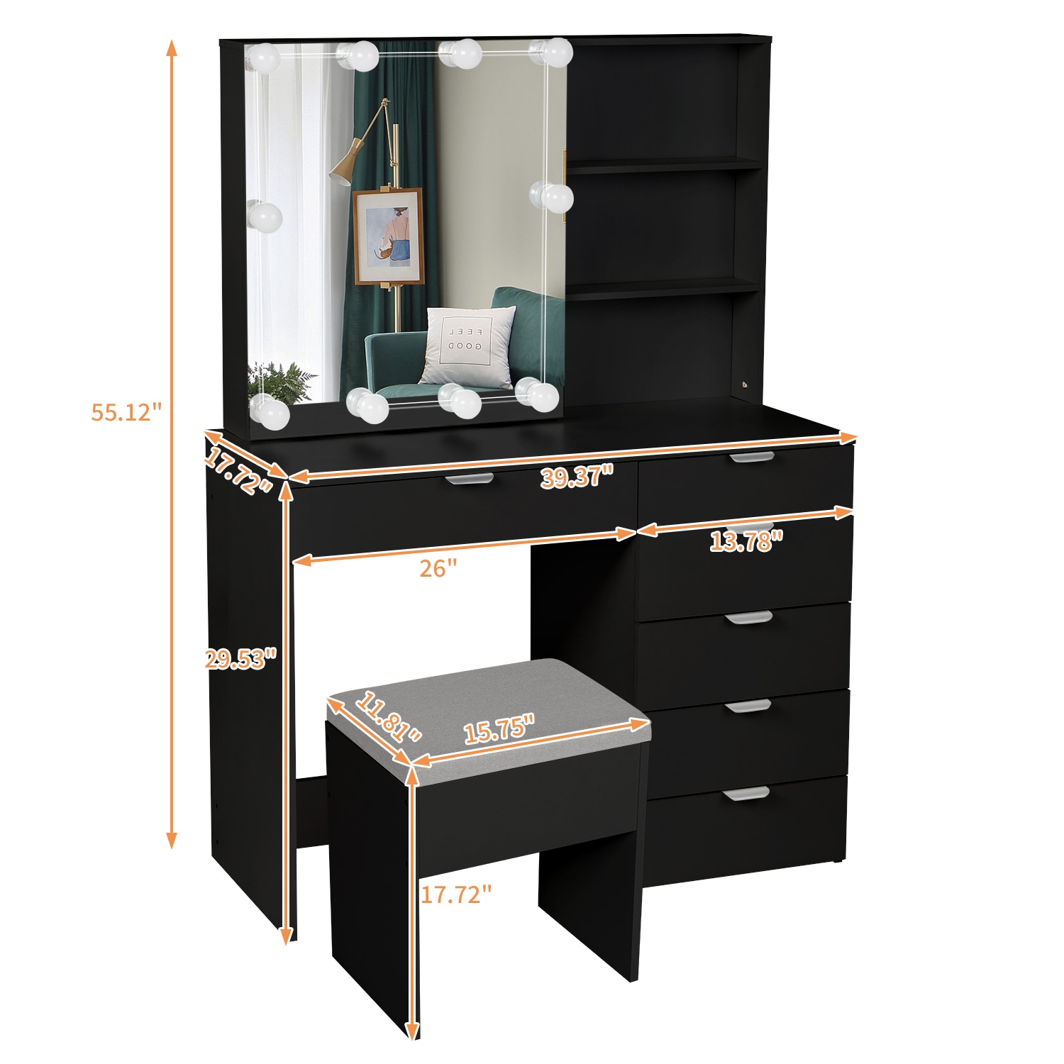 Winado LO1G52003401 Bedroom-Vanities - View #3