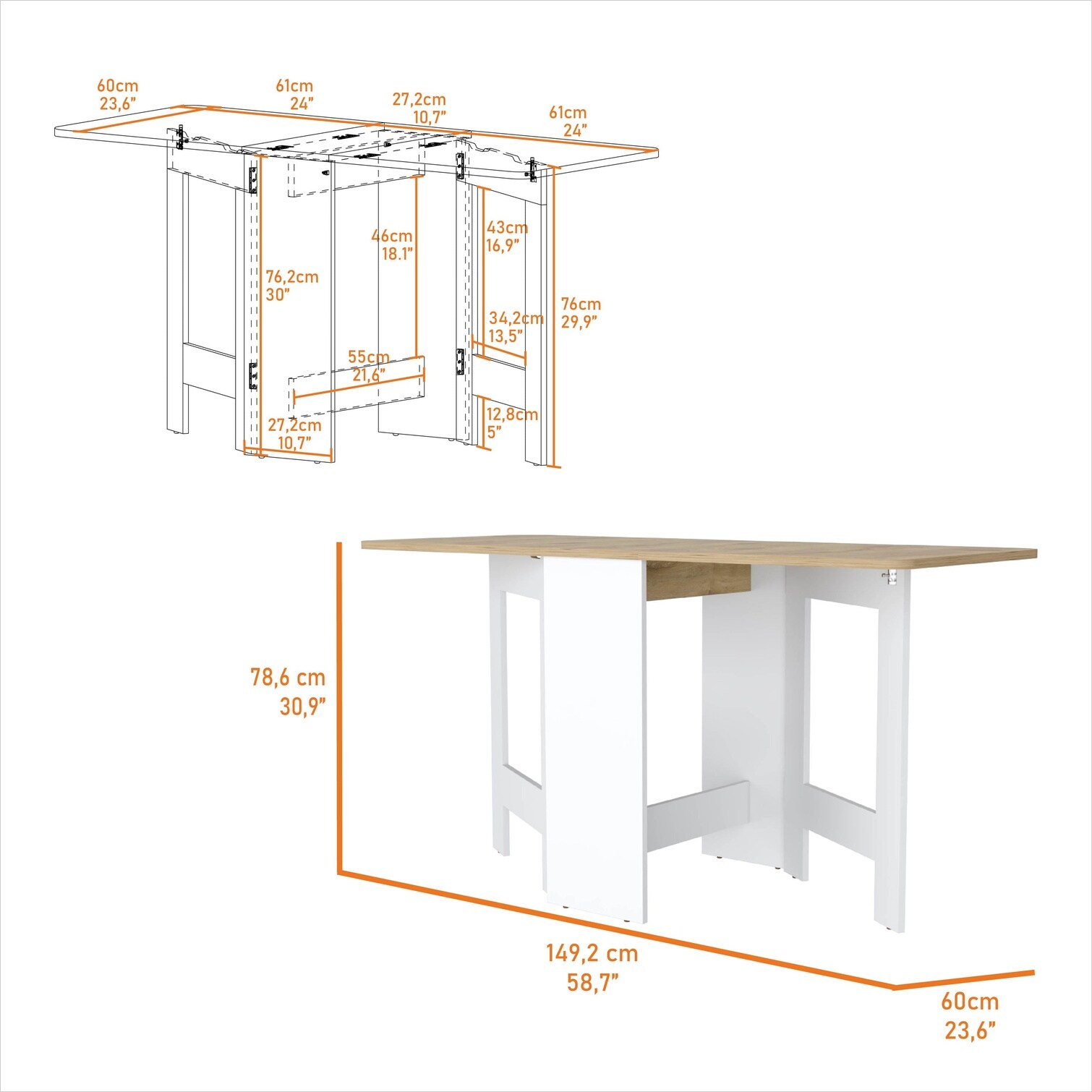 Naturefalls 3NY8YMWBTLVG Folding-Tables - View #5