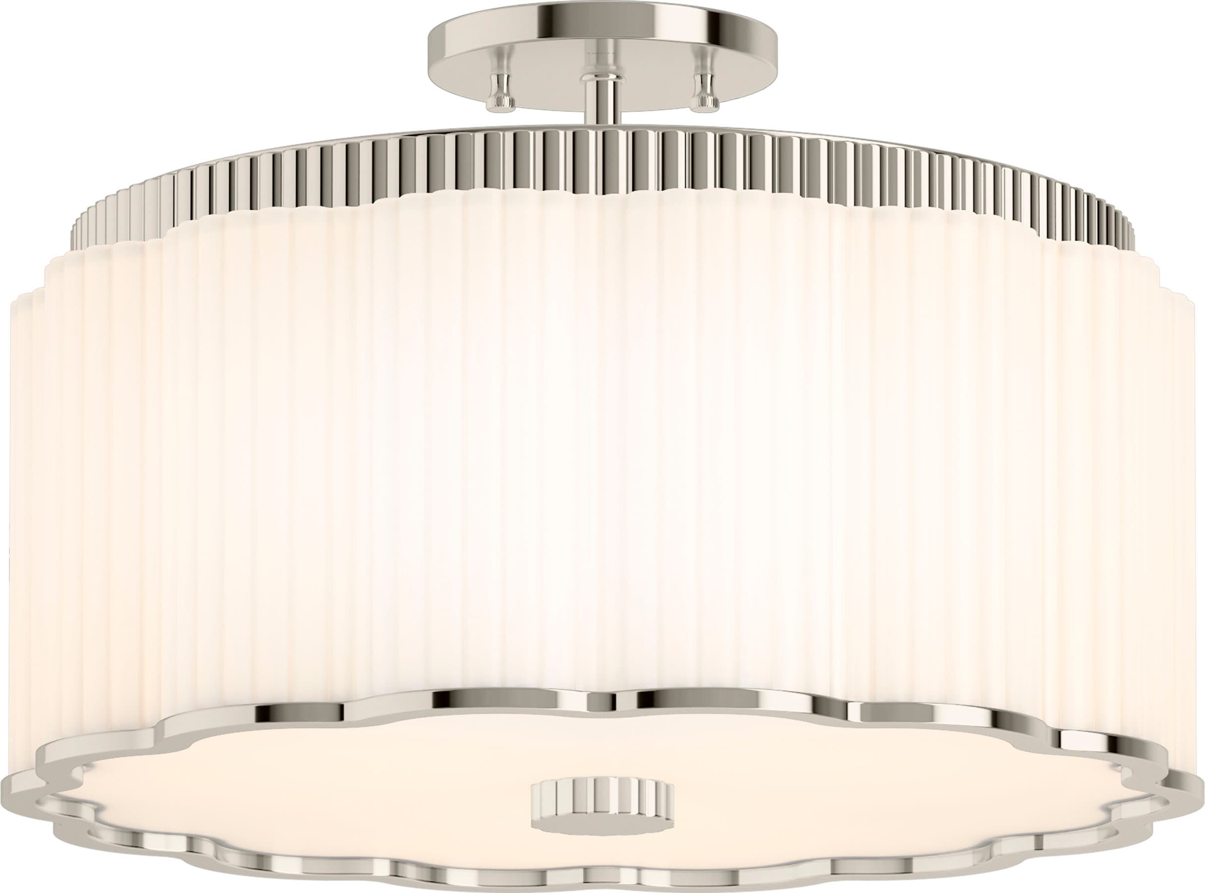 KOHLER 27437-SF03-SNL Tresdoux 3 -Light 16.19-in Polished Nickel Semi Flush Mount Light