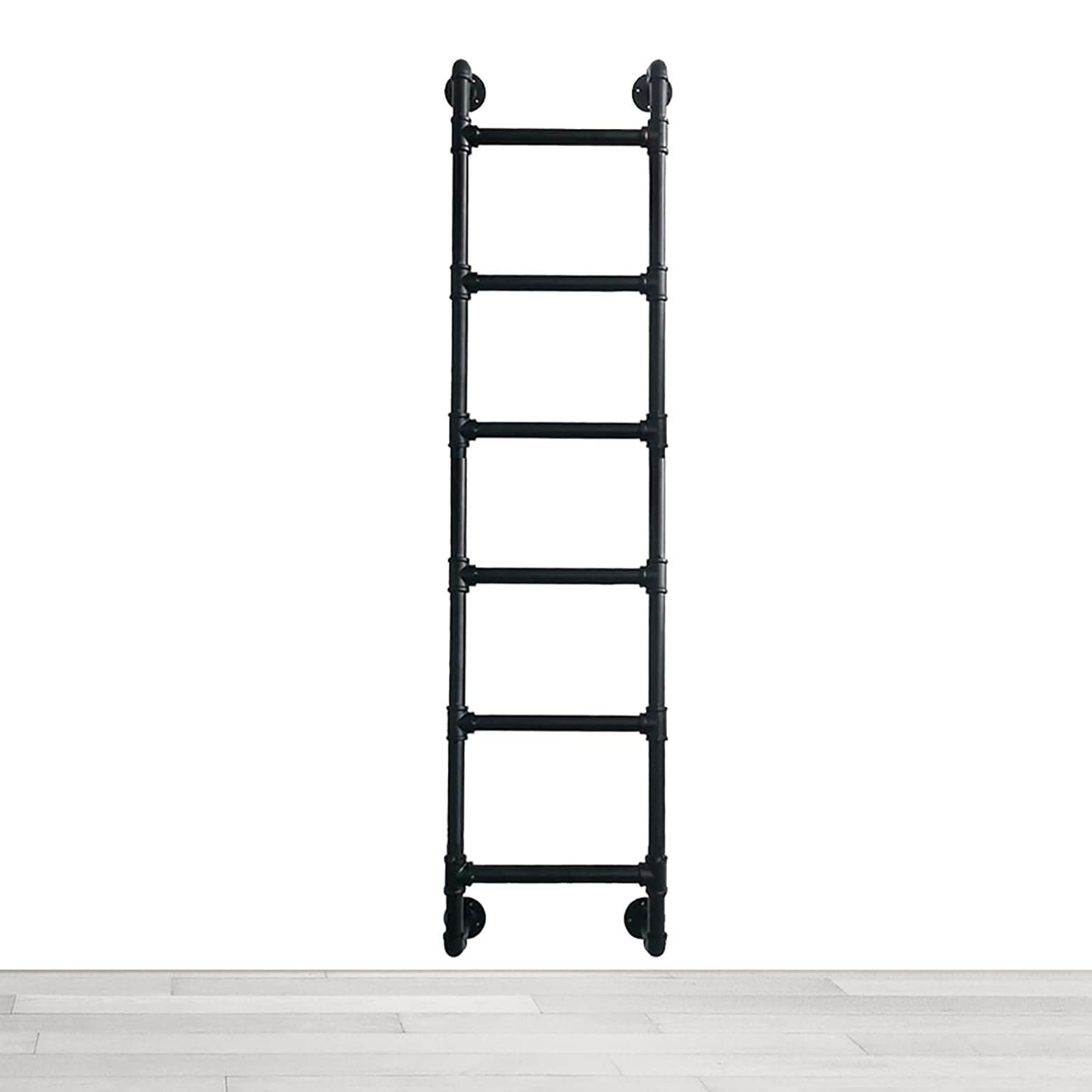 Vrbgify heavy duty iron wall mounted bunk bed ladder 15mm thick pipe 330 lb capacity escape attic basement window climbing space saving design 1 Piece #LVG0430D07