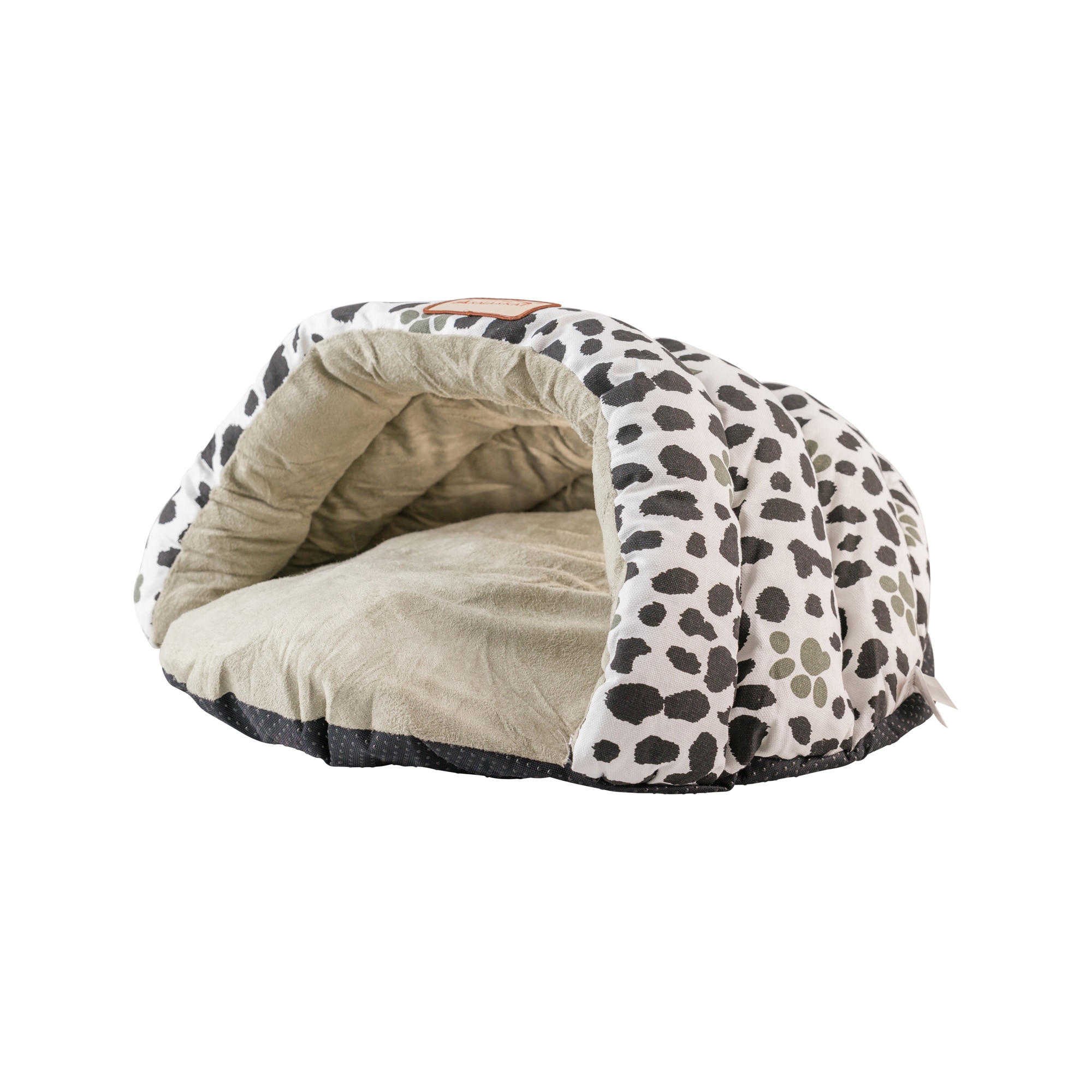 Armarkat Sage Green with Pawprint Pattern Canvas Enclosed Cat Bed Medium in the Pet Beds department at Lowes