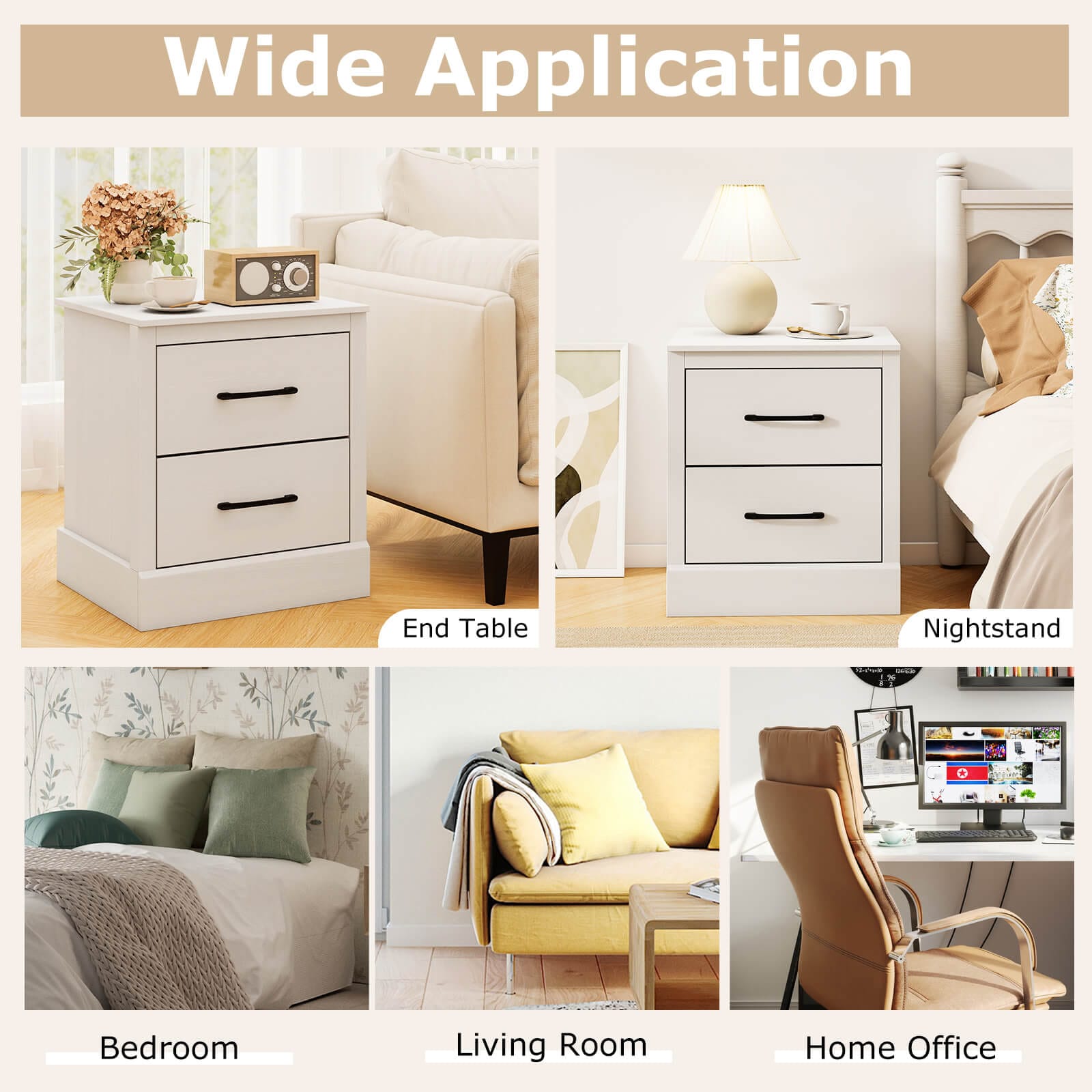Costway HCST08509 nightstands - View #3
