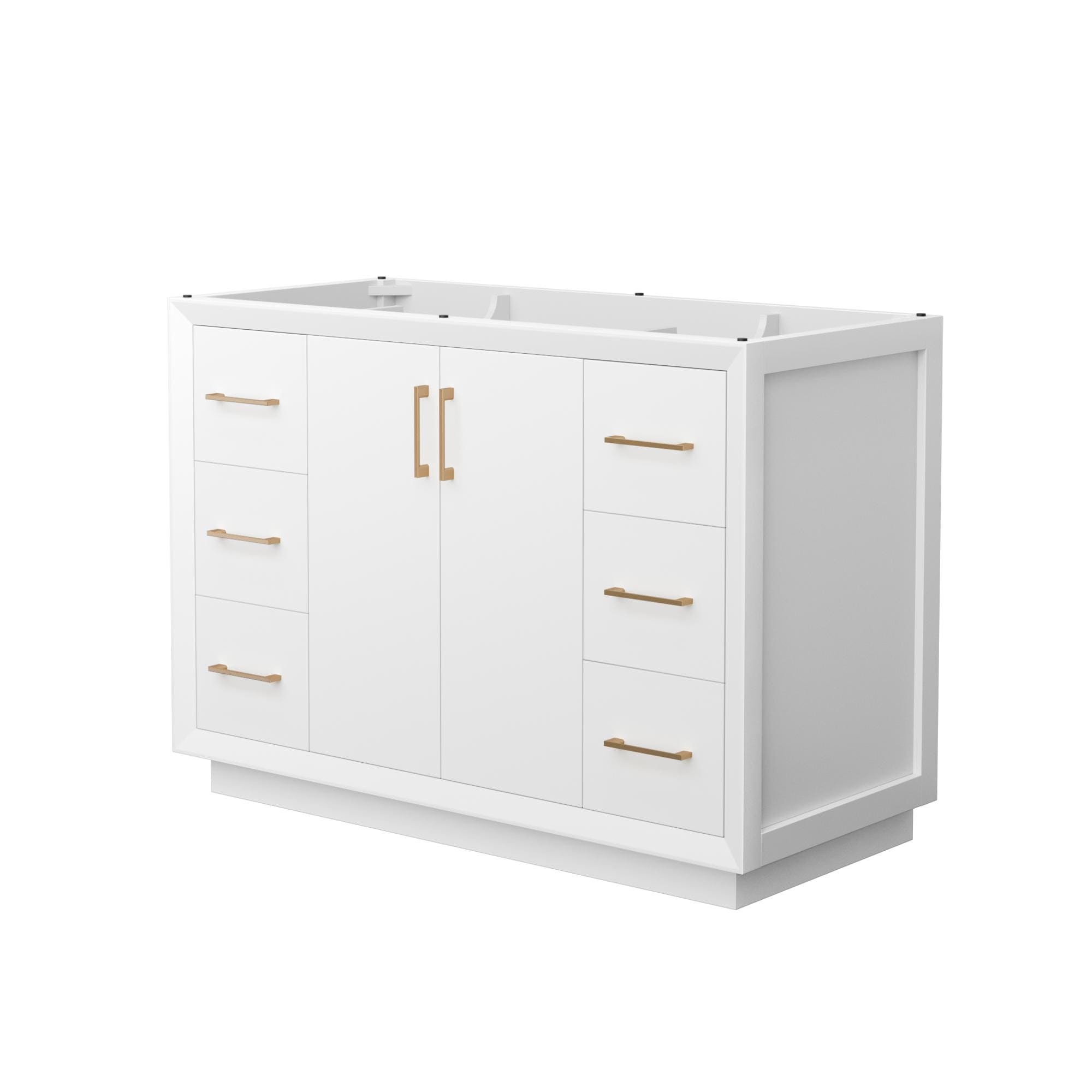 Wyndham Collection Strada Bathroom Vanity Base Cabinet without Top