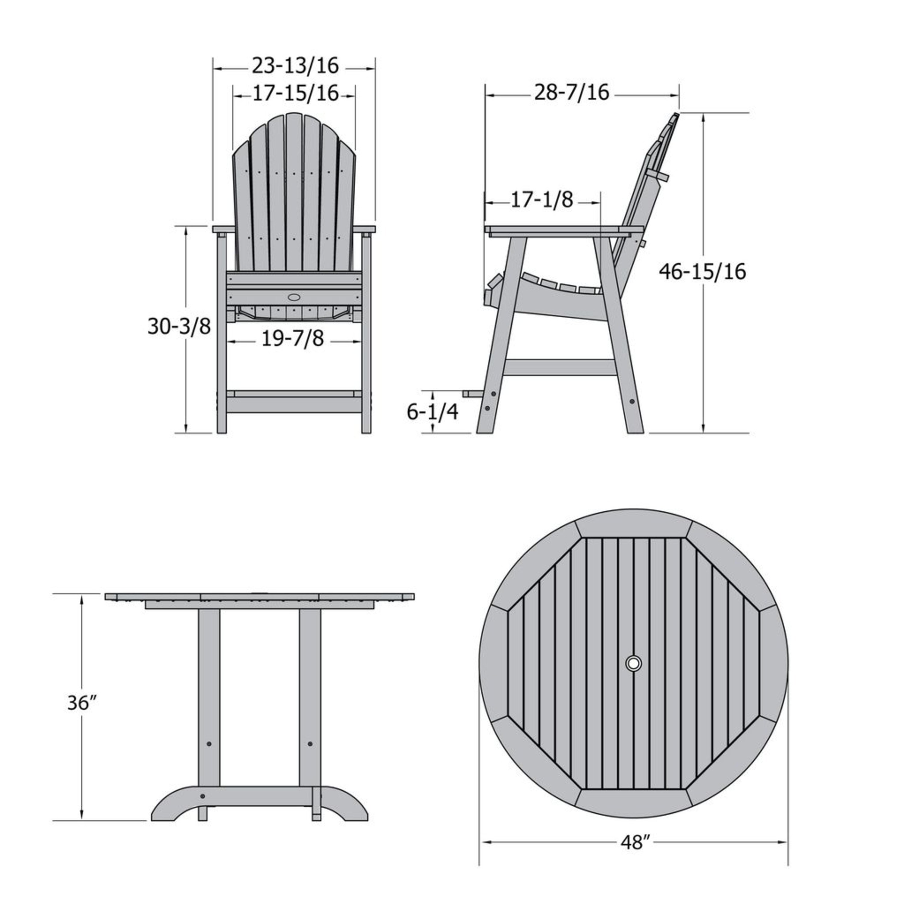 highwood AD-CNA48-FBE Patio-Dining-Sets - View #10