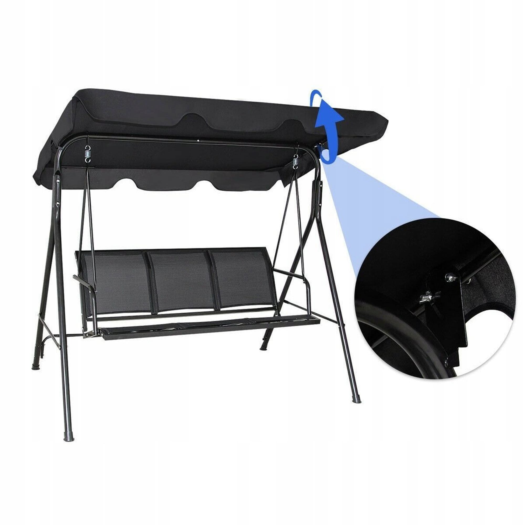 WELLFOR DOJ70492BK Swing-Gliders - View #3