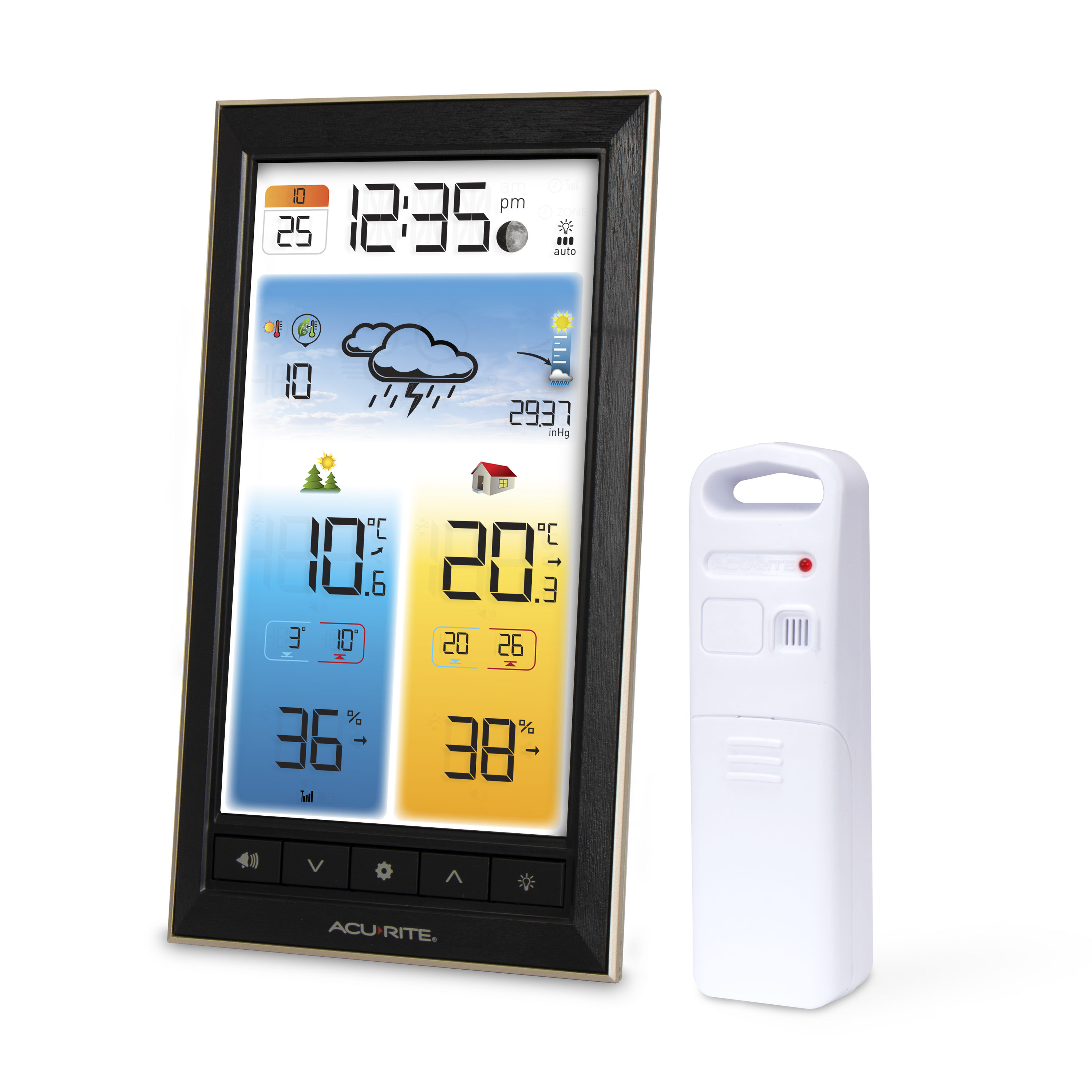 AcuRite Compact Color Weather Forecast Station with White Frame