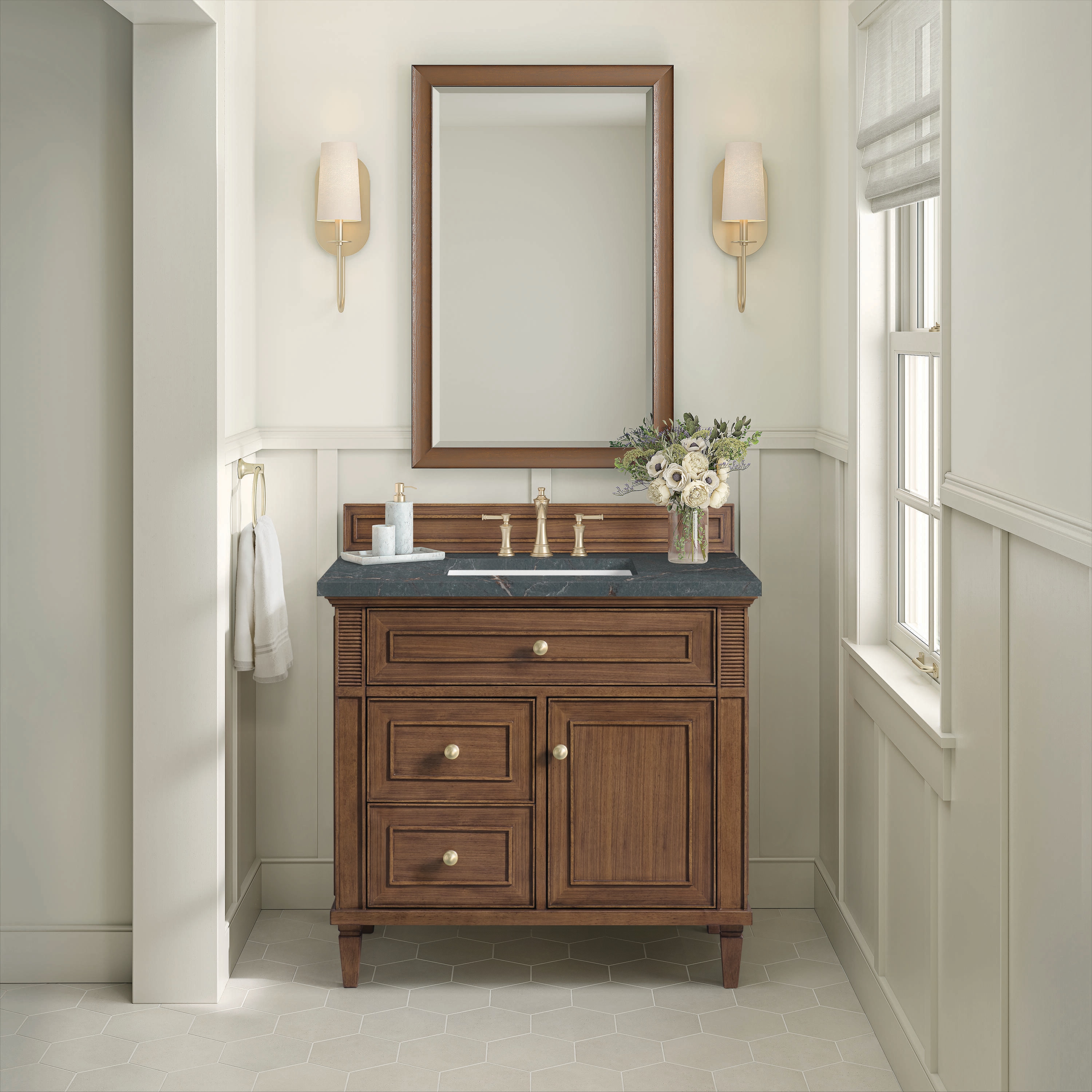 James Martin Vanities 424-V36-WLT-3PBL Bath-Vanity-Combo - View #2