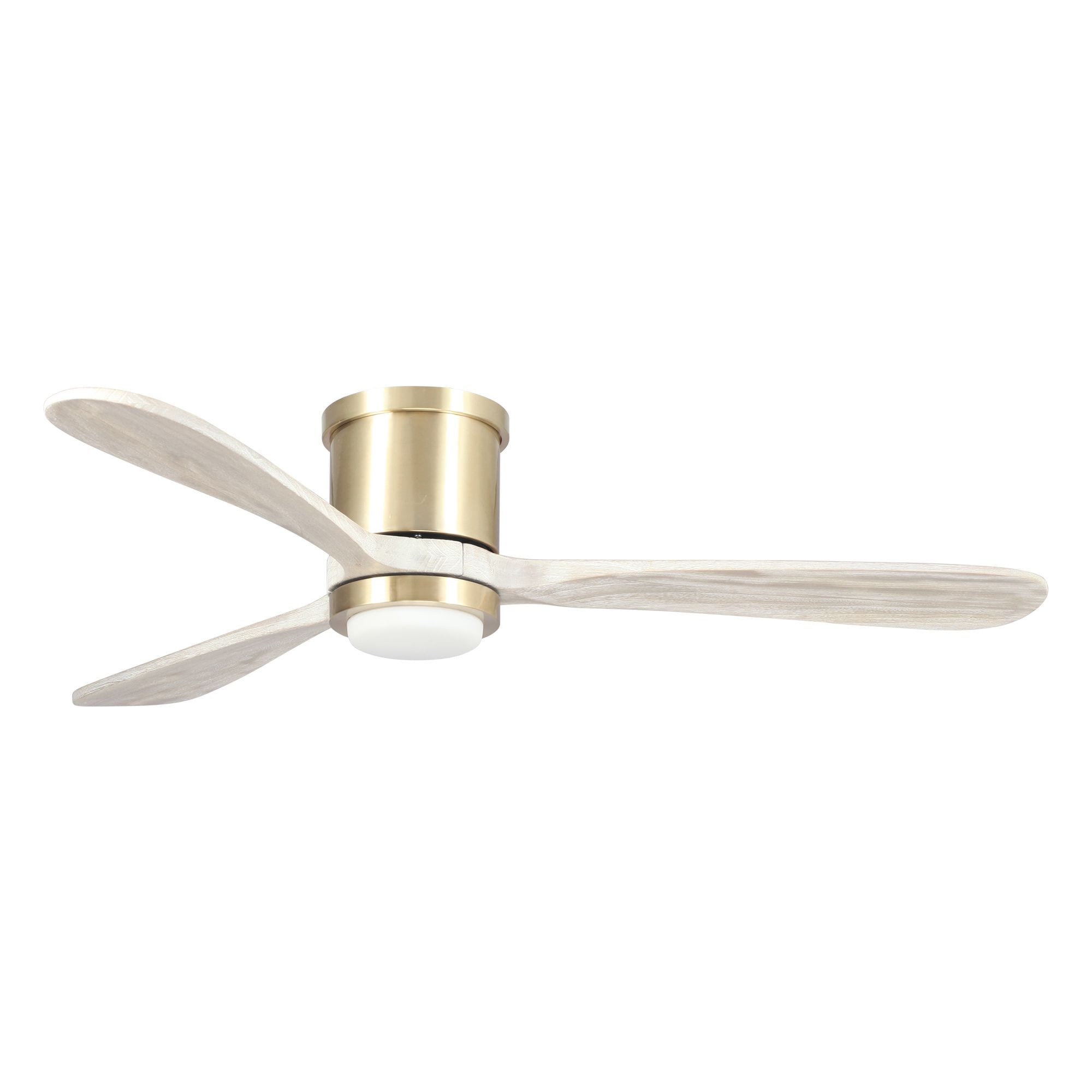 Parrot Uncle 52-in Sand Copper LED Indoor Flush Mount Ceiling Fan with ...