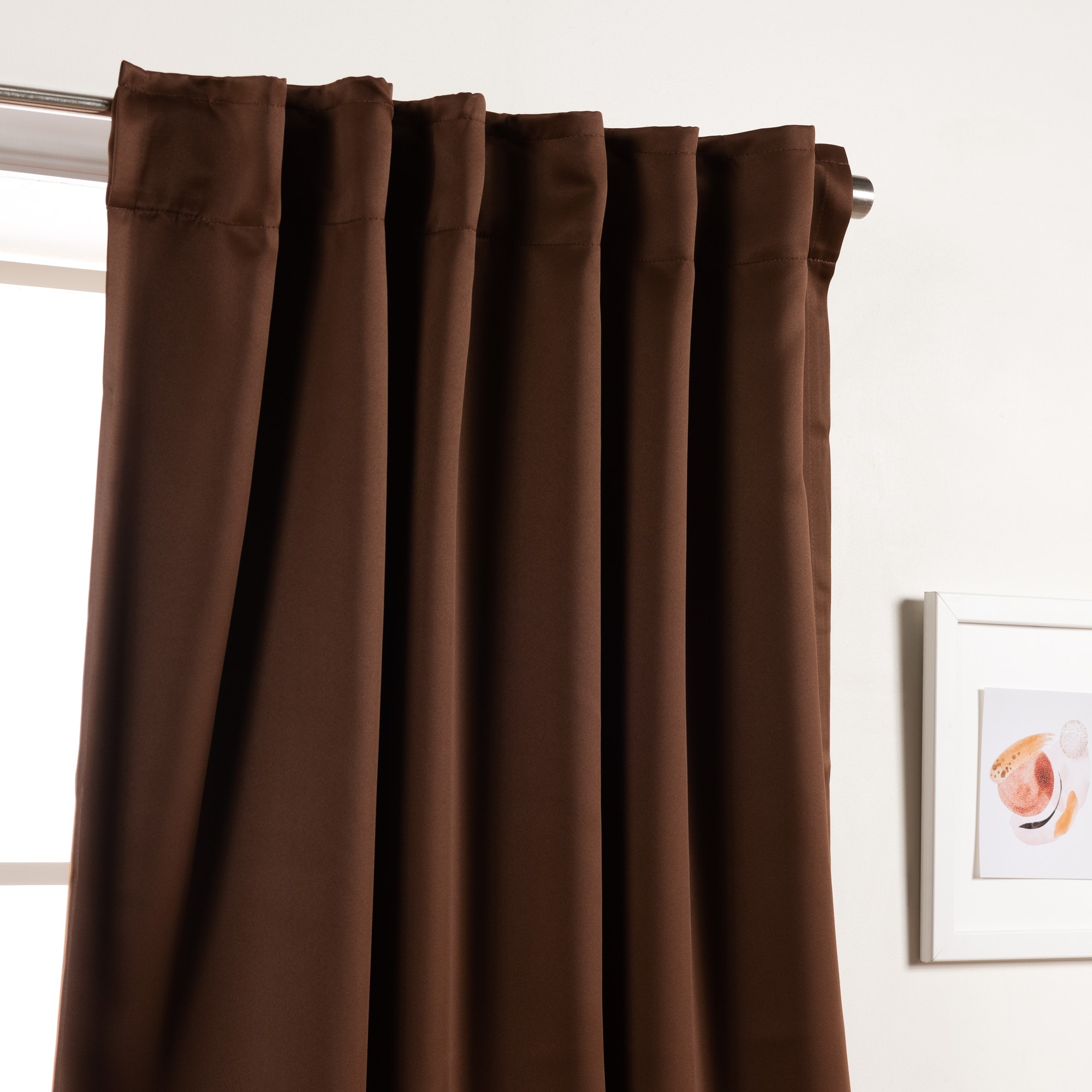 Best Home Fashion SOLID-132-CHOCOLATE curtains - View #3