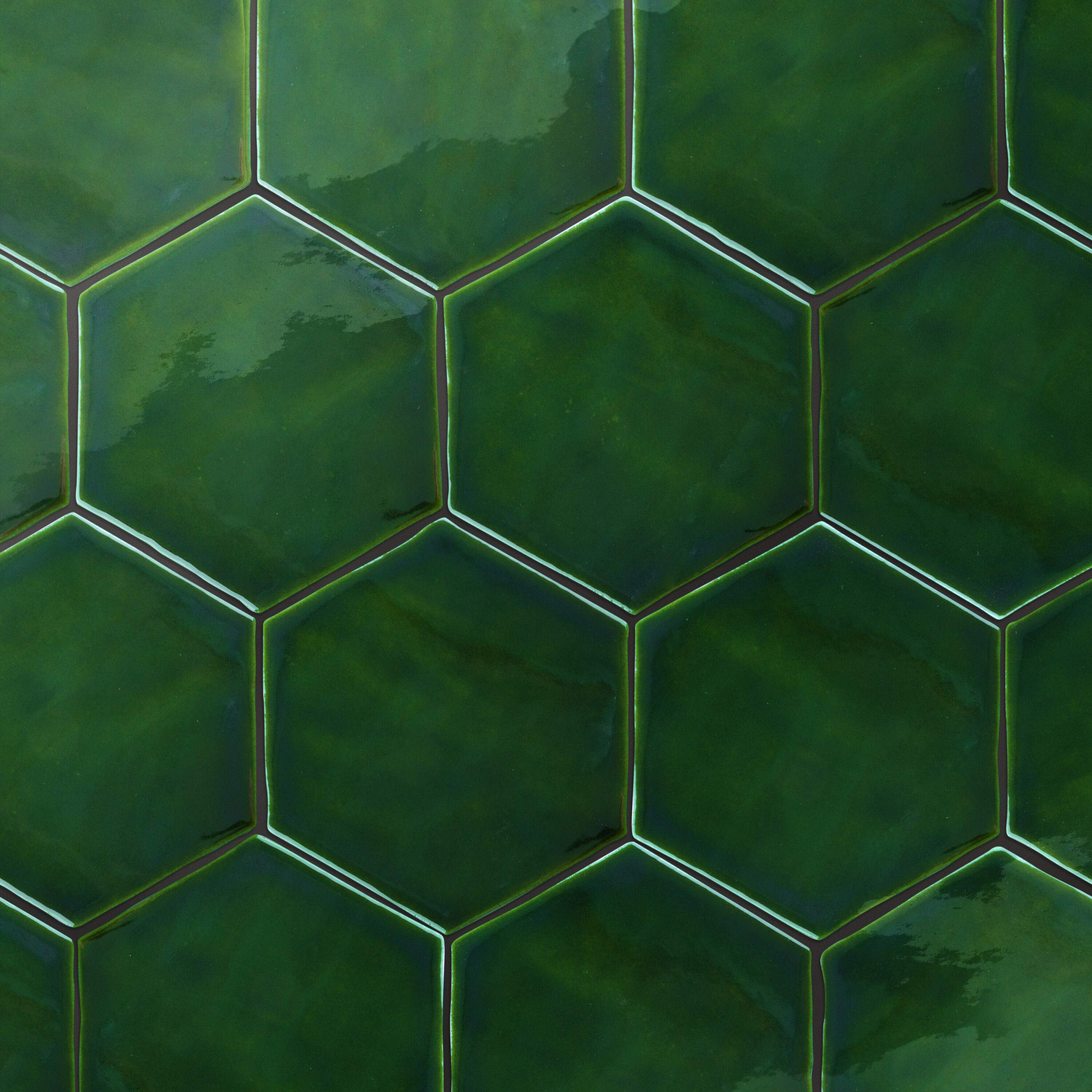 Affinity Tile Viva Hex Antic Verde 6-in x 7-in Glossy Ceramic Hexagonal Wall Tile ( 9.24-sq ft Carton )