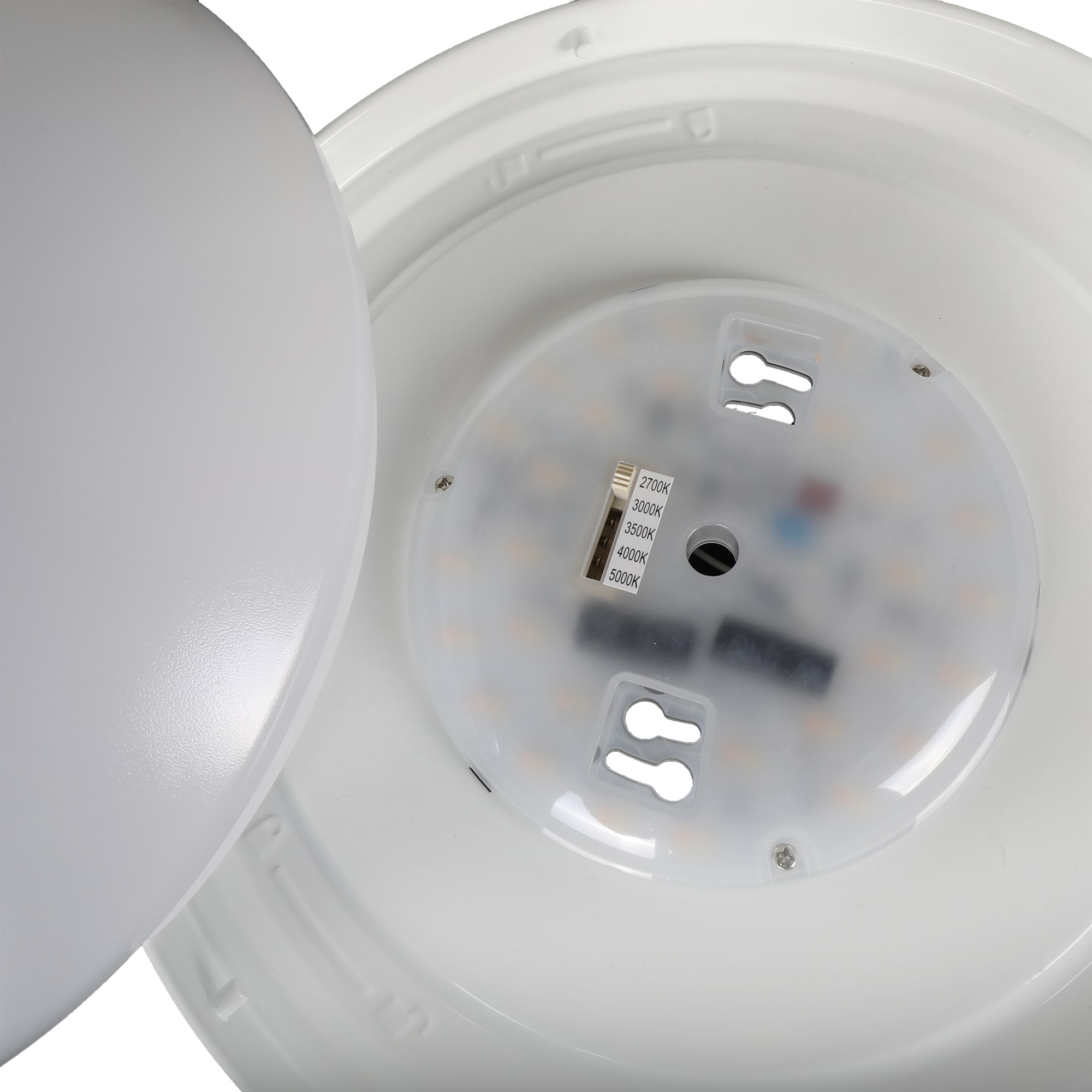 11-Inch White LED Flush Mount Ceiling Light with Adjustable CCT