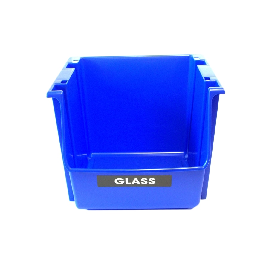 United Solutions SB0028 11.5-Gallons Blue Indoor Recycling Bin