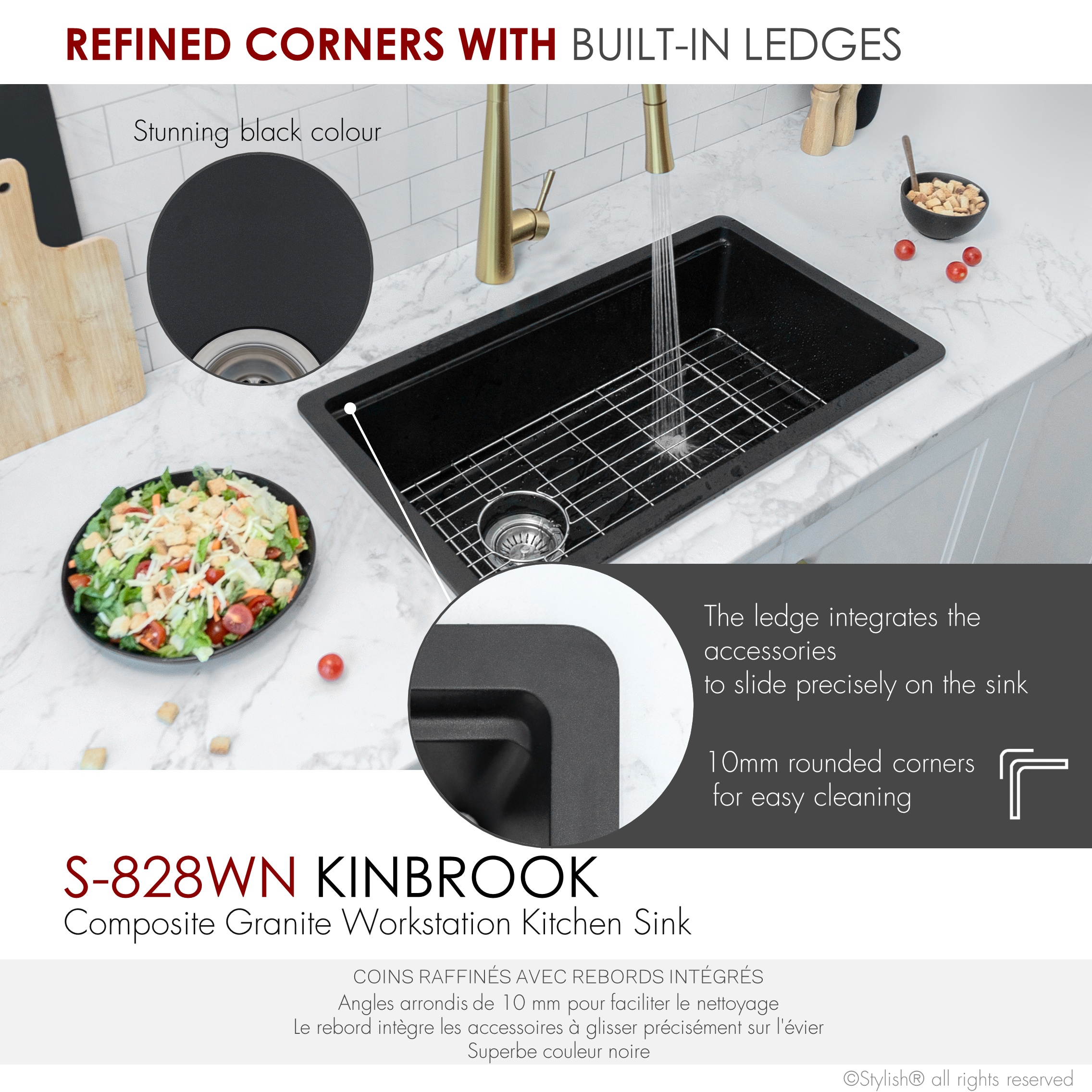 Stylish S-828WN Kitchen-Sinks - View #5