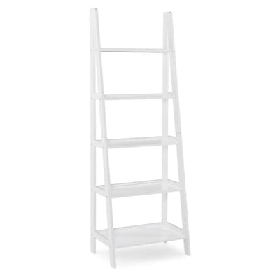 Linon Acadia White Wood 5 Shelf Ladder, White Ladder Bookcase Canada