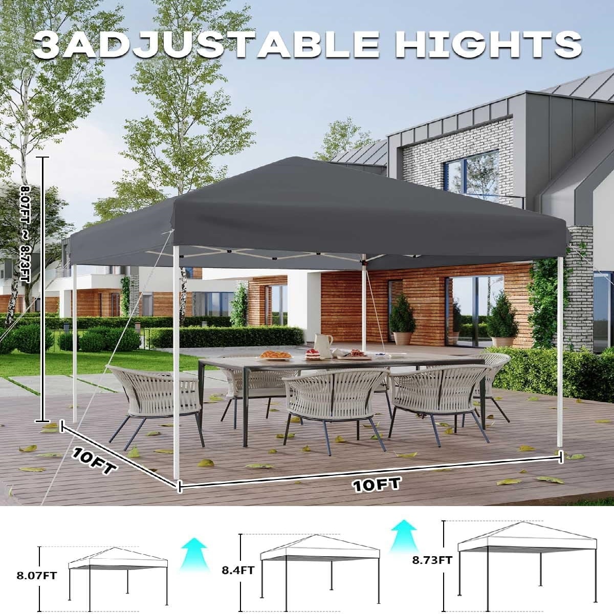 Garvee Commercial Grade Instant Shelter 10X10 Outdoor Canopy with ...