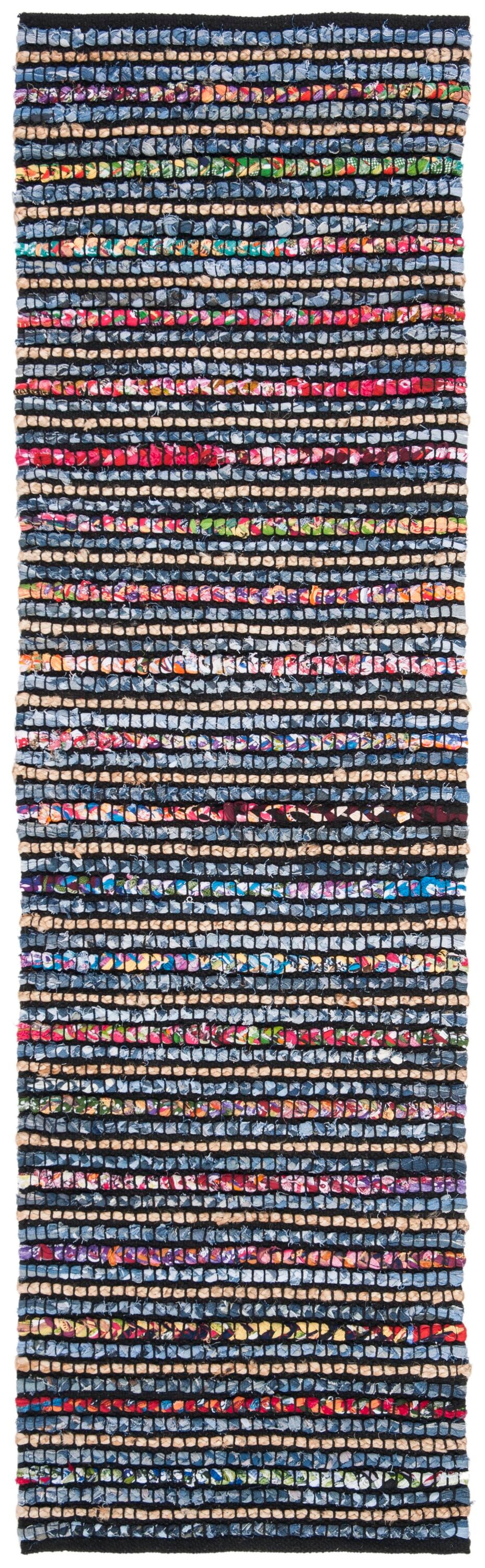 Handmade Flat Woven Multicolor Cotton Runner Rug 2'3" x 8'