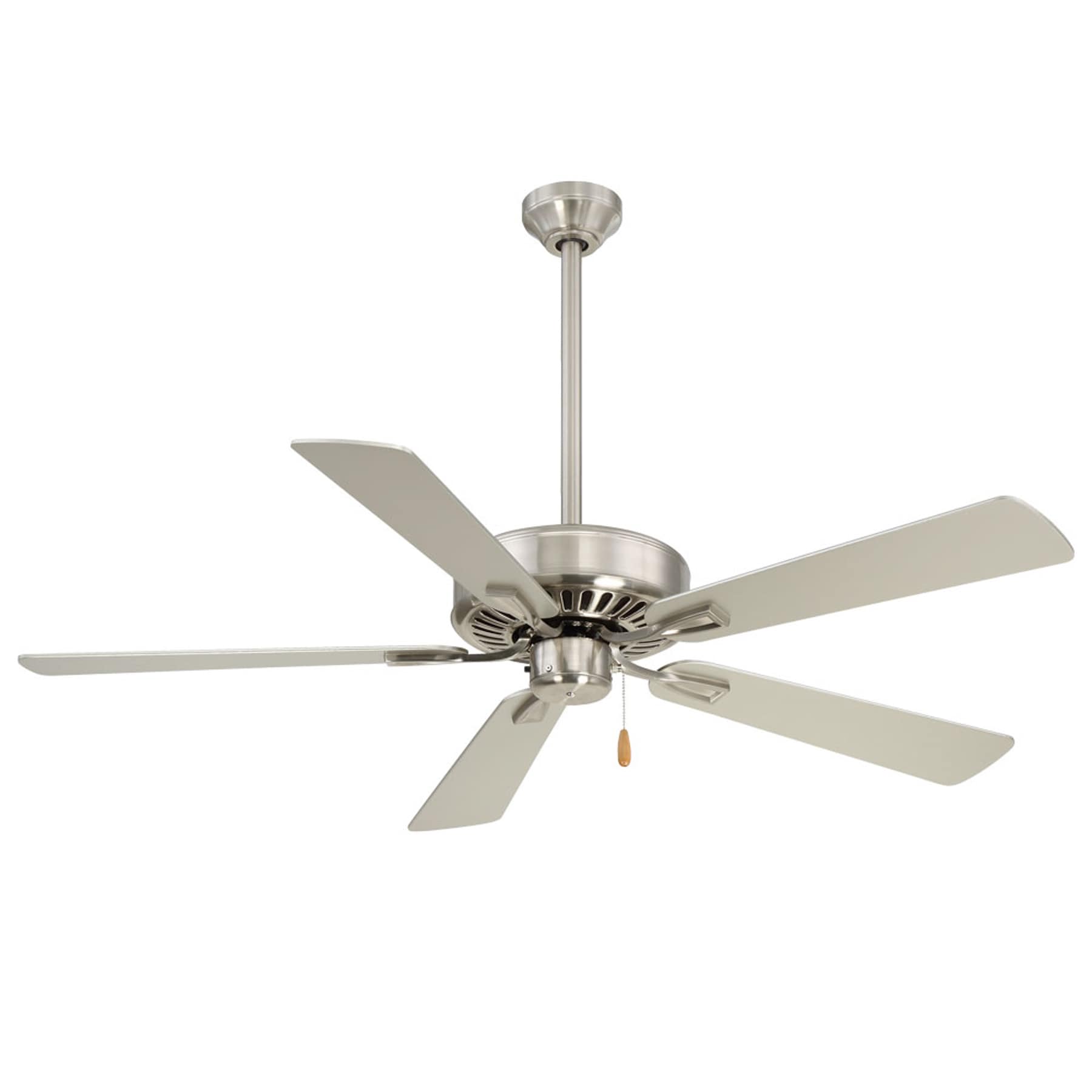  F556-BN Contractor Plus 52-in Brushed Nickel with Silver Blades Ceiling Fan Without Light ( 5 -Blade )