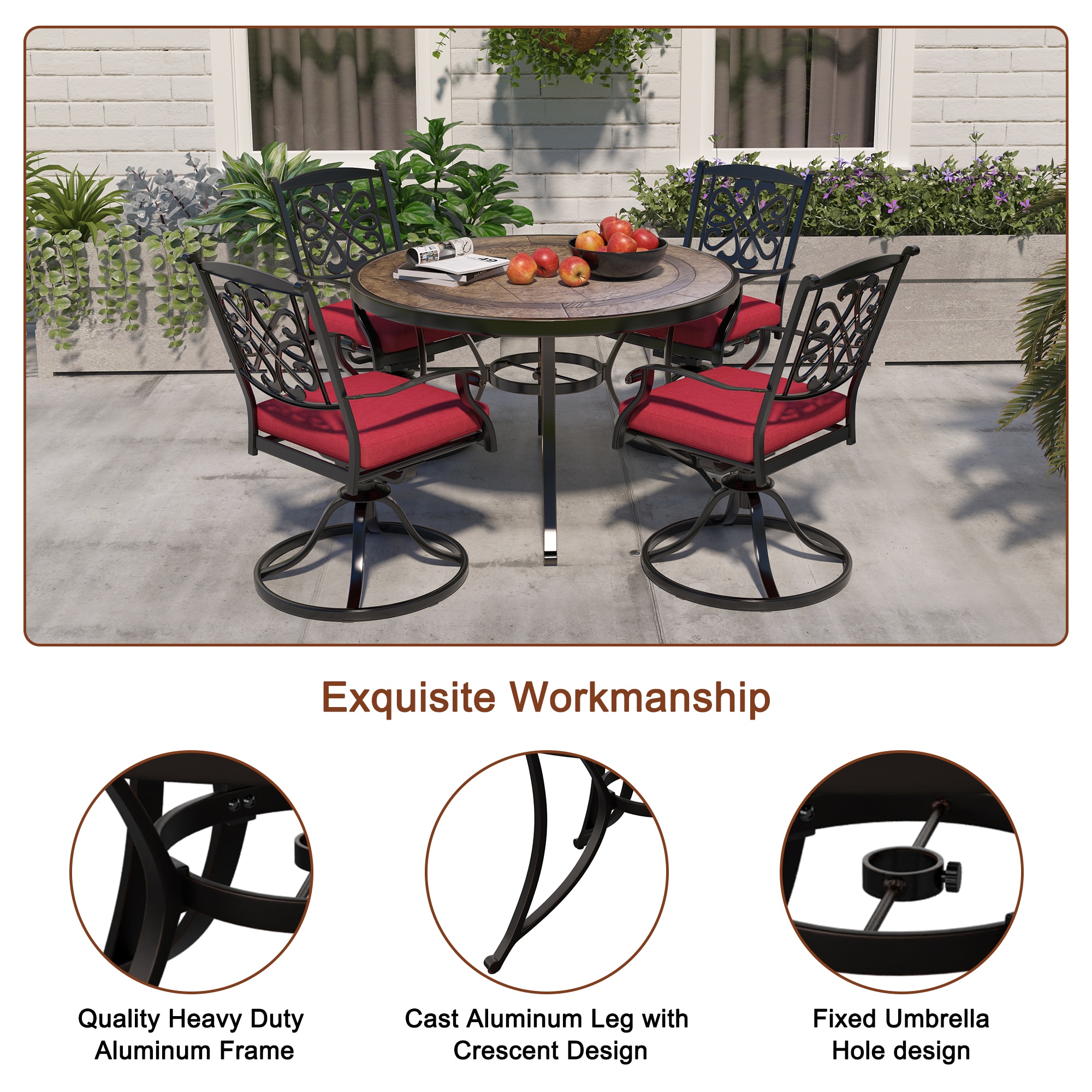 CASAINC CA-ORABQ112 Patio-Tables - View #3