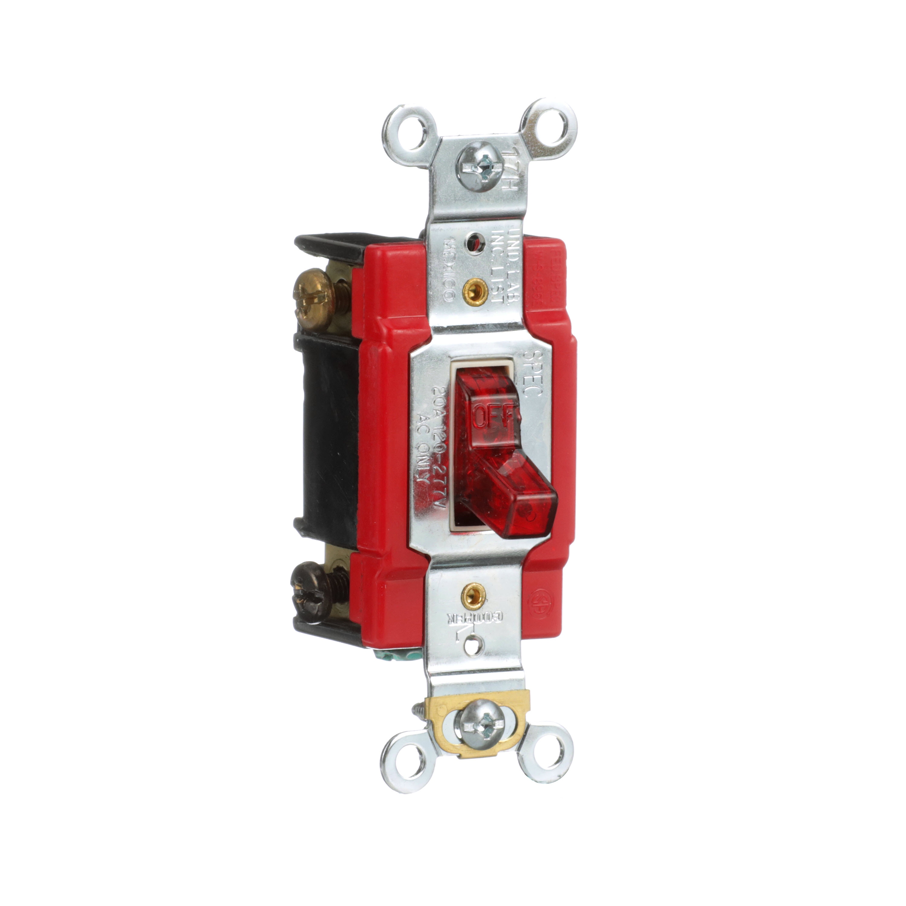 Eaton 20-Amp Single-Pole Pilot Light Toggle Light Switch, Red in the Light  Switches department at