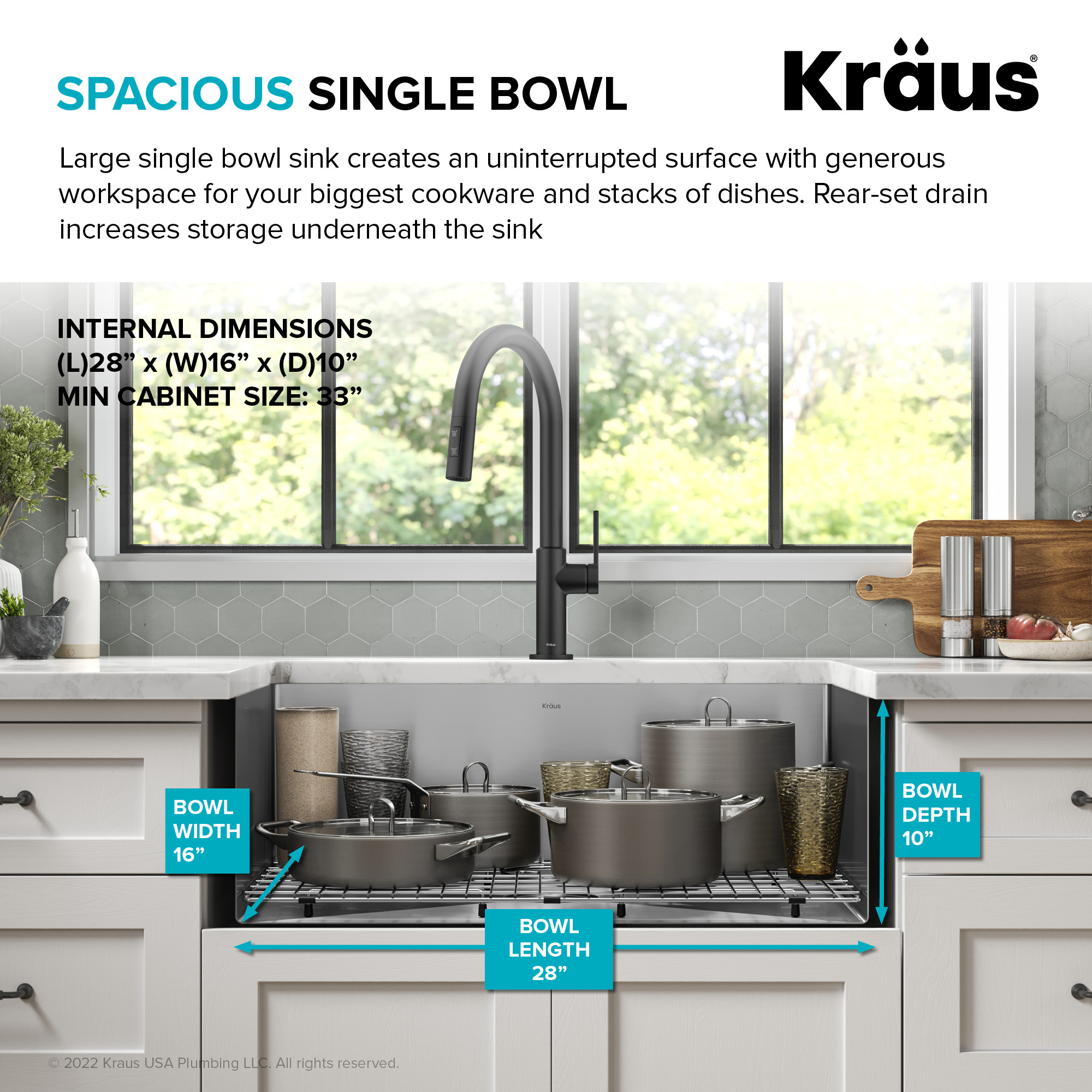Kraus Handmade Undermount 30-in x 18-in Stainless Steel Single Bowl Kitchen  Sink in the Kitchen Sinks department at