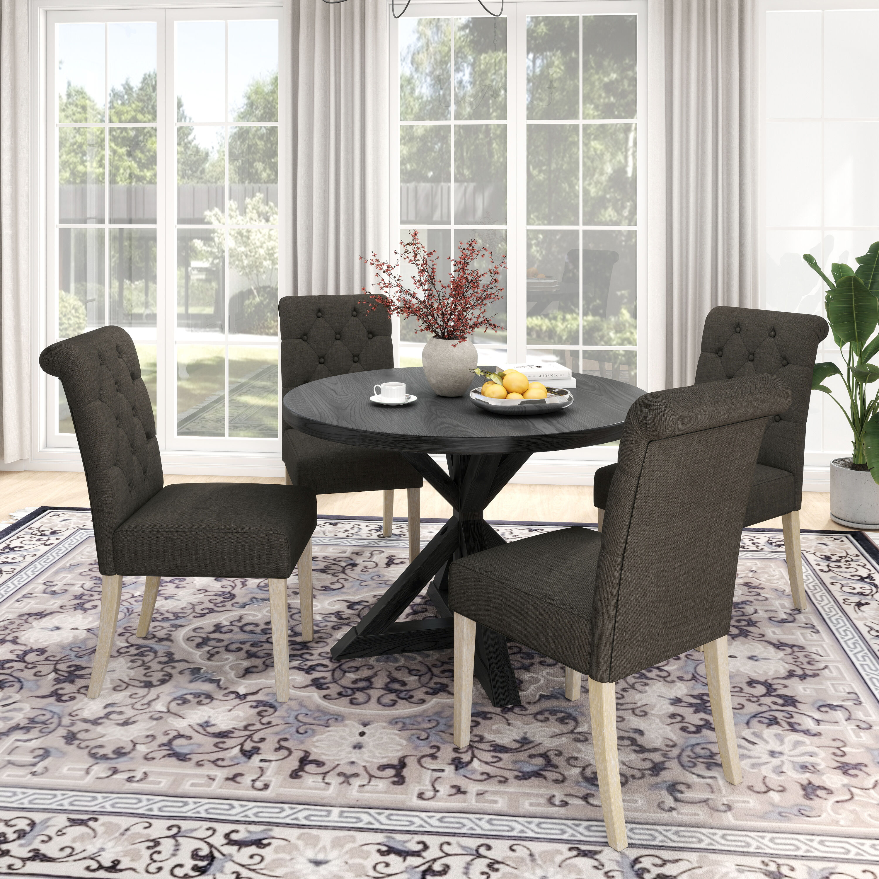 Clihome CL-RT3-BWHBG703BK Dining-Sets - View #2