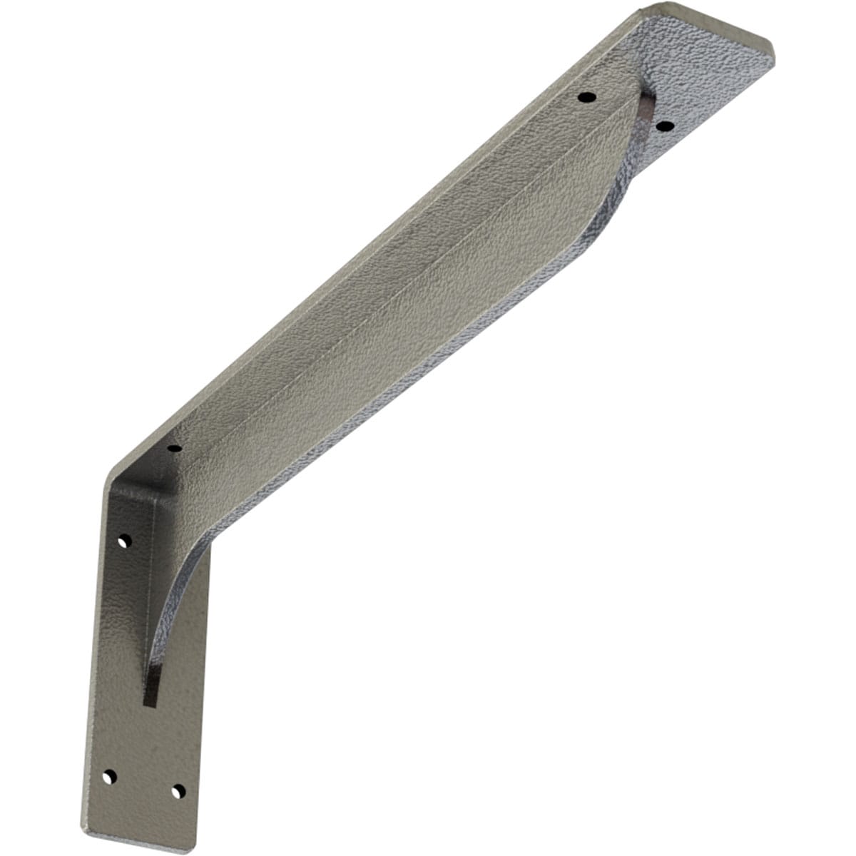 Ekena Millwork BKTM02X16X06EBHSV Embrey 16-in x 2-in x 6.5-in Gray Steel Mounting bracket