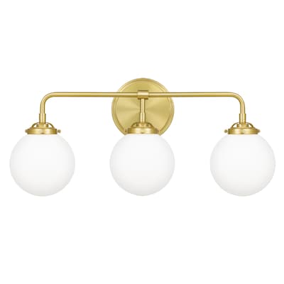 Quoizel Landry 3 Light Brass Modern Contemporary Vanity In The Lights Department At Com - Landry 52 In Indoor White Ceiling Fan With Light Kitchen
