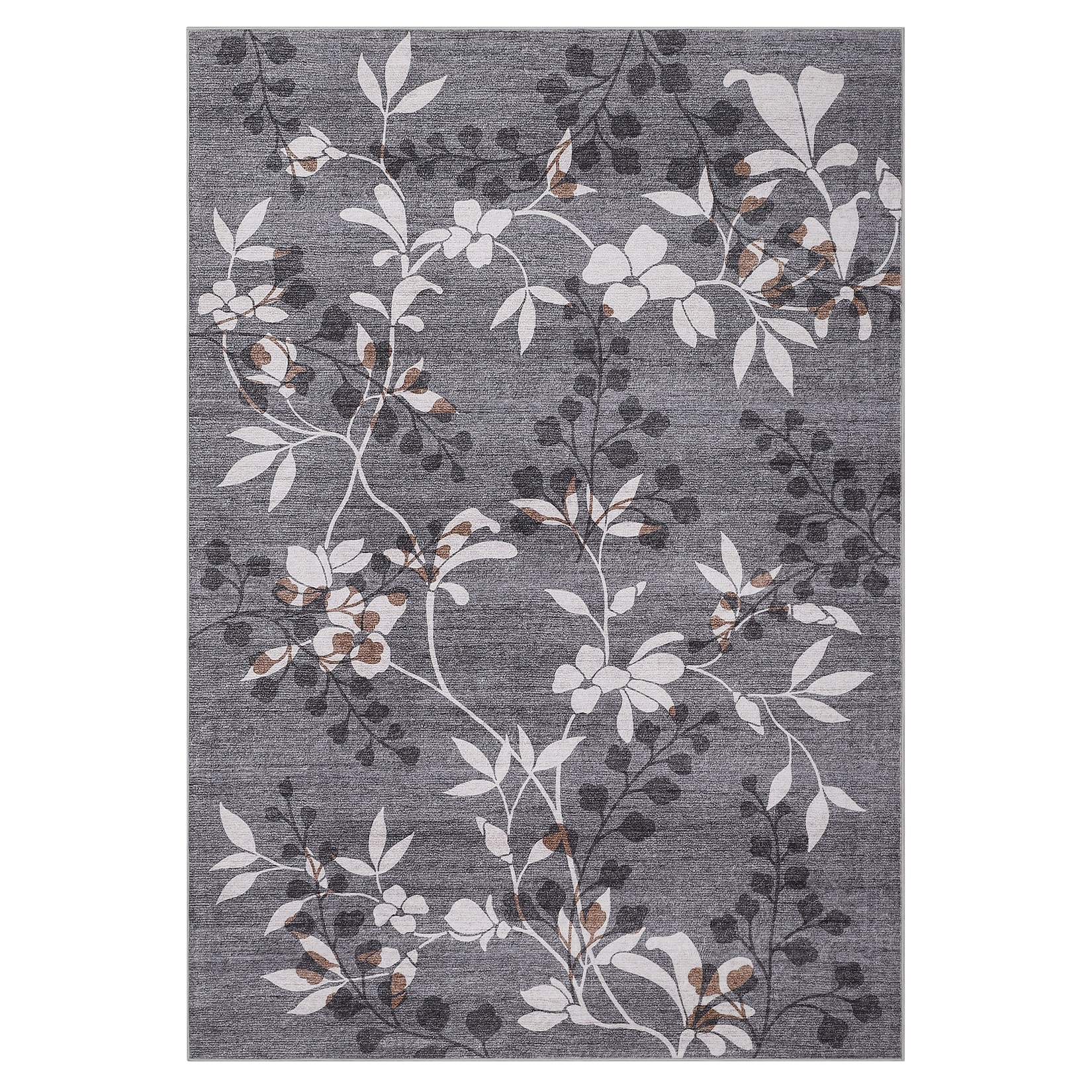 Garvee 10 x 13 ft Polyester Pearl Velvet Gray Rectangular Hallway ...
