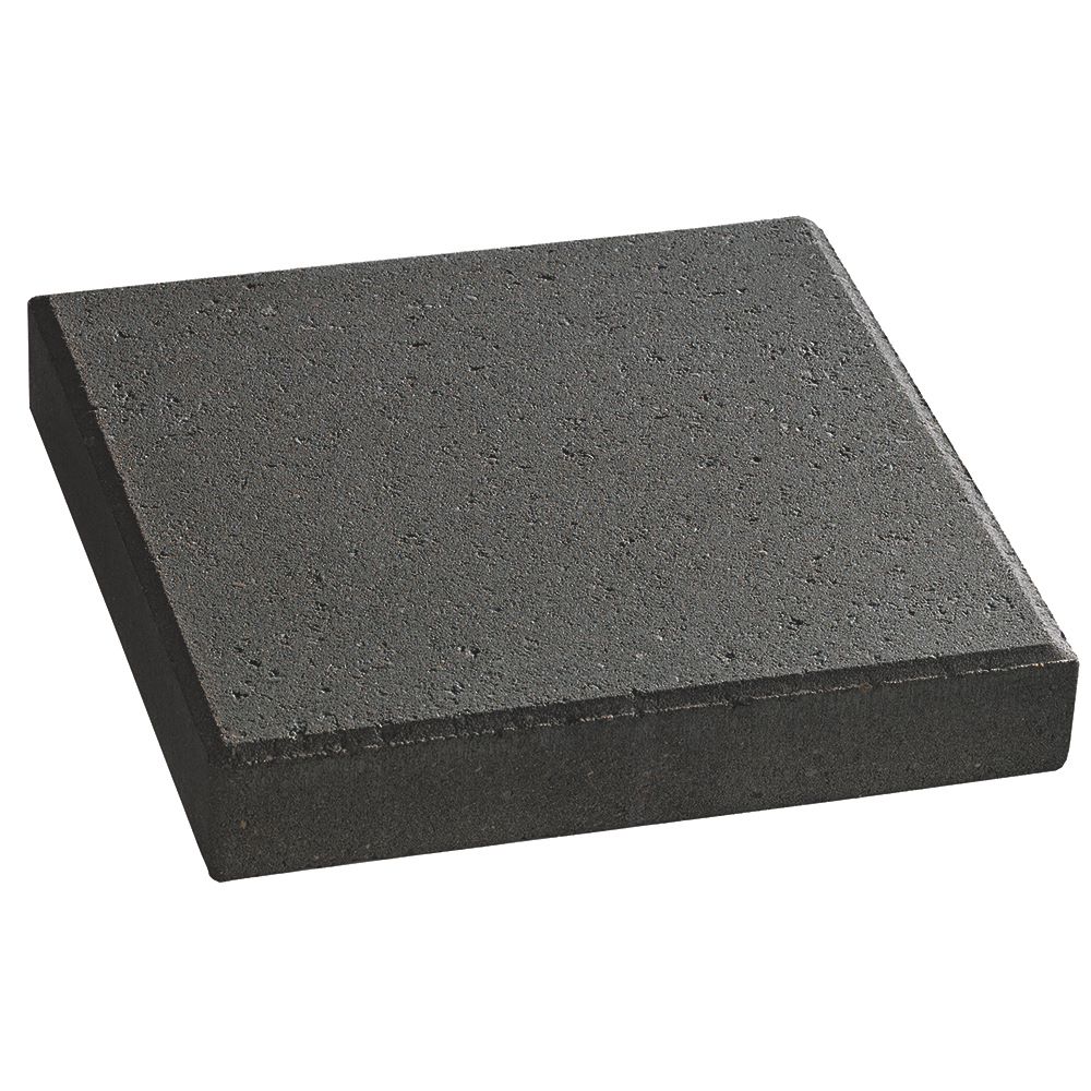  127001573 12-in L x 12-in W x 2-in H Square Black Concrete Patio stone
