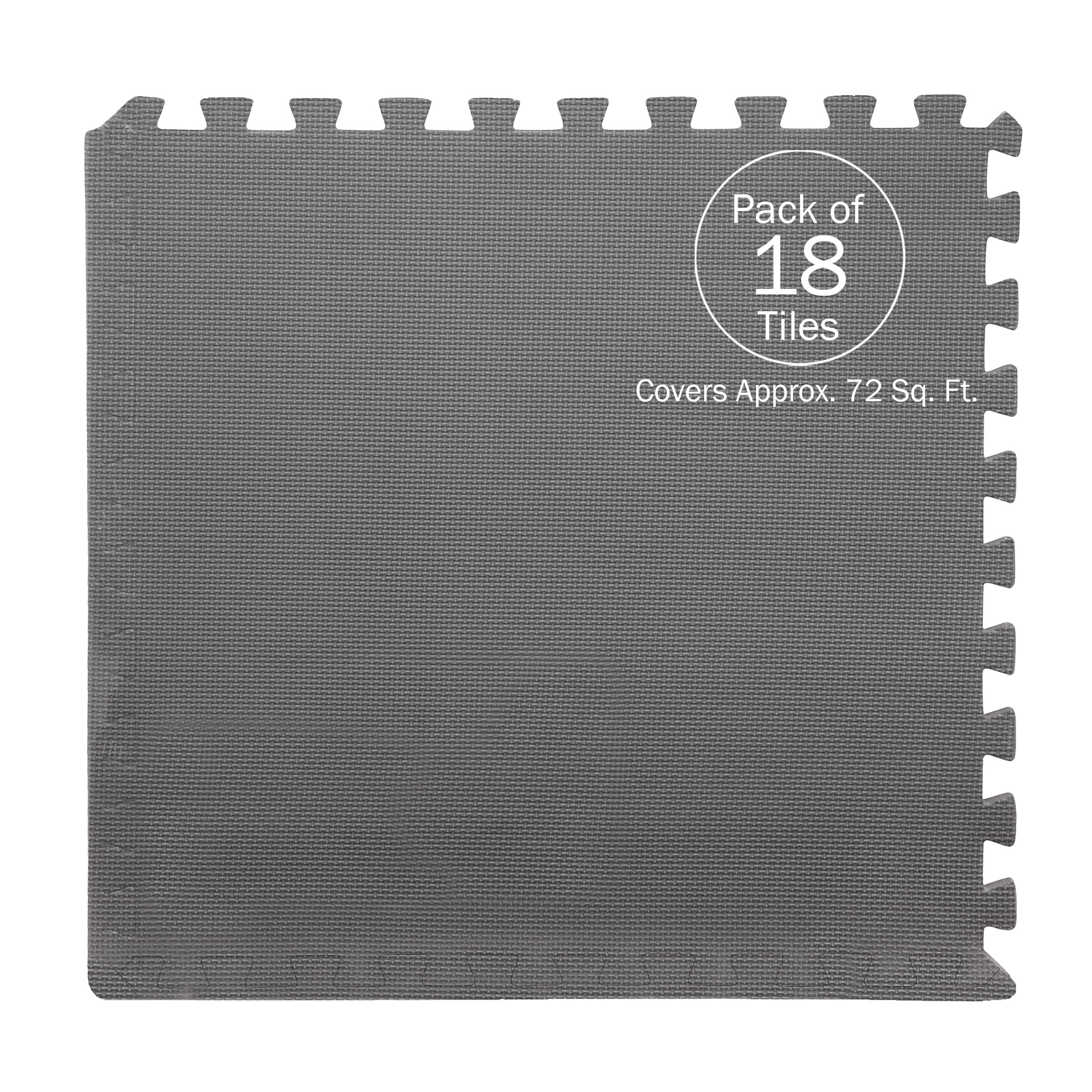 Stalwart 24-in W x 24-in L x 0.5-in T Interlocking Foam Gym Floor Tile (72-sq ft) (18-Pack)