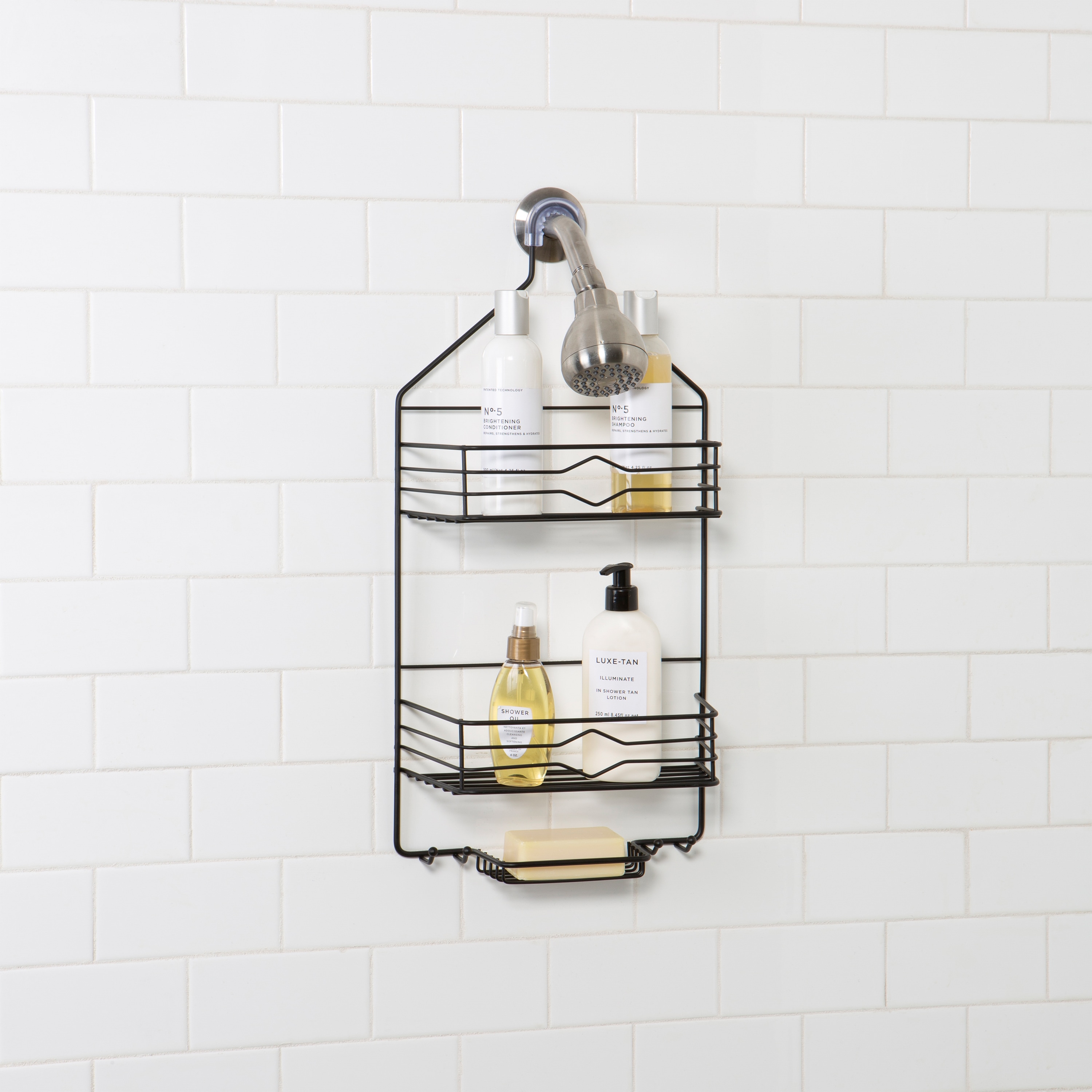  BINO Shower Caddy Shelf - Shower Rack - Shower Organizer Corner  - Bathroom Shower Caddy - Shower Caddy Organizer - Bathroom Essentials -  Holder Organizer - Shower Shelves (Brushed Nickel) : Home & Kitchen