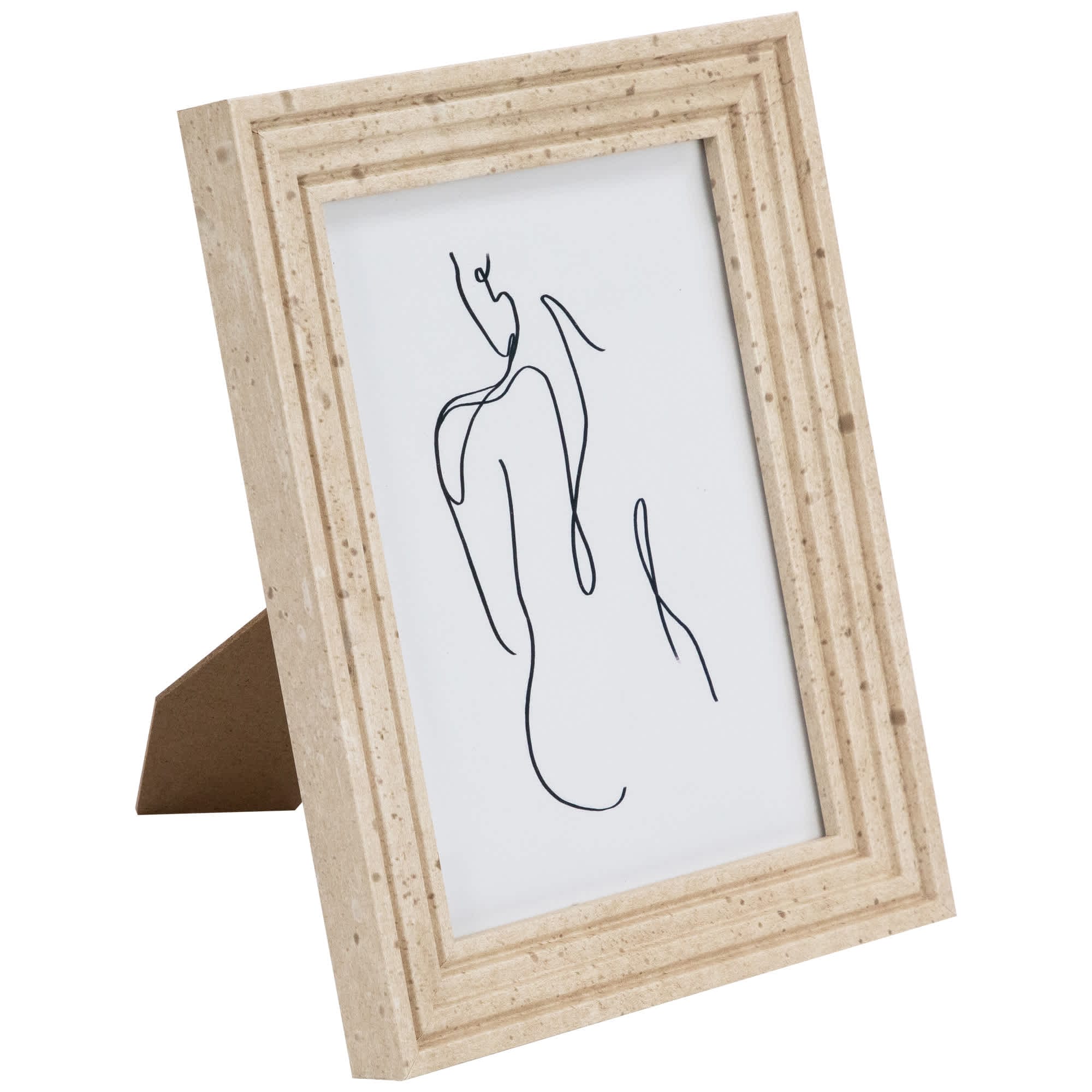 Northlight Natural Ribbed Picture Frames for 5 inch x 7 inch Photo ...