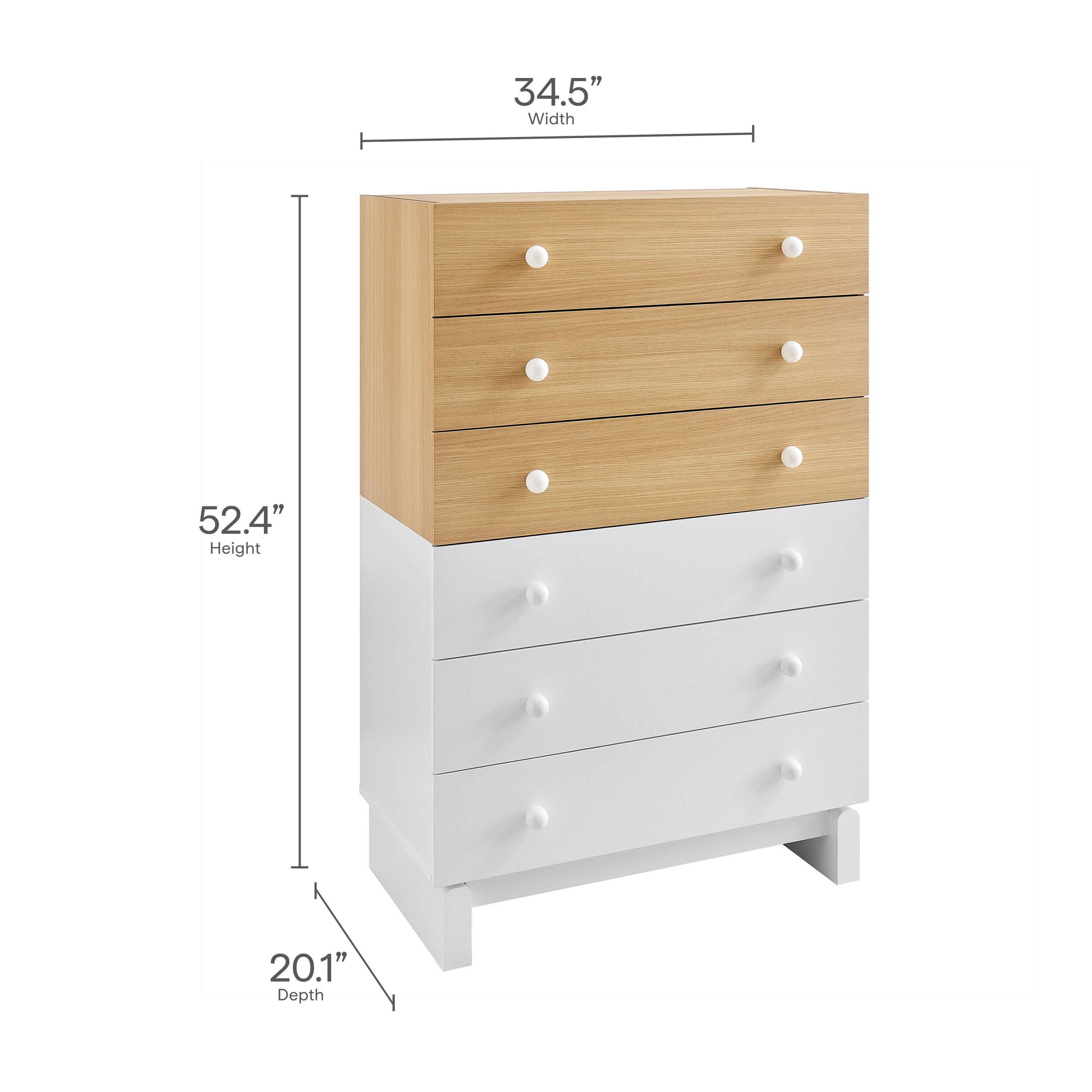 Modway MOD-7240-OAK-WHI dressers - View #3