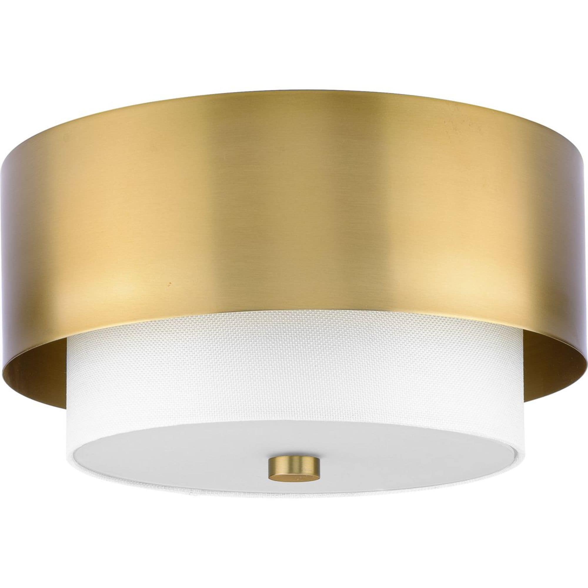 Progress Lighting P350249-109 Silva 2 -Light 14-in Brushed Bronze Flush Mount Light