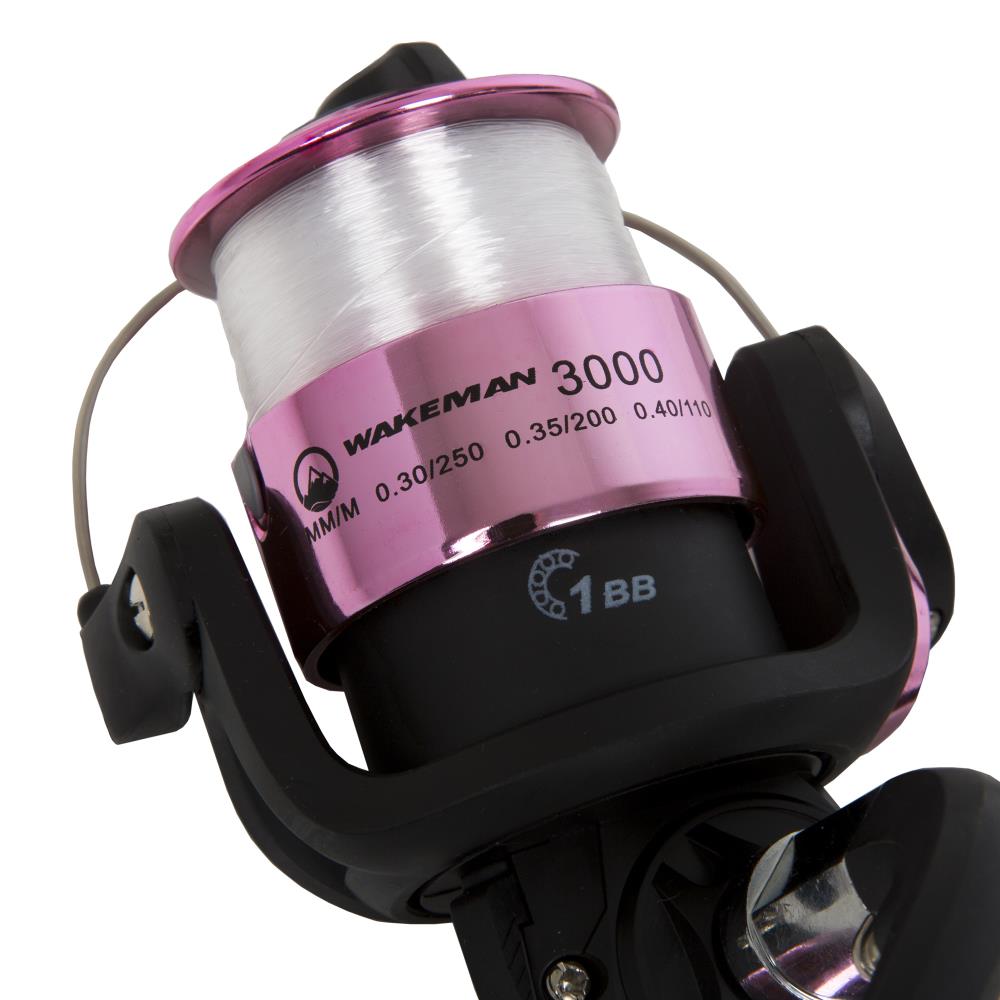 FLADEN PINK POWER 100 REEL + LINE FIXED SPOOL SEA GAME COARSE FISHING  SPINNING