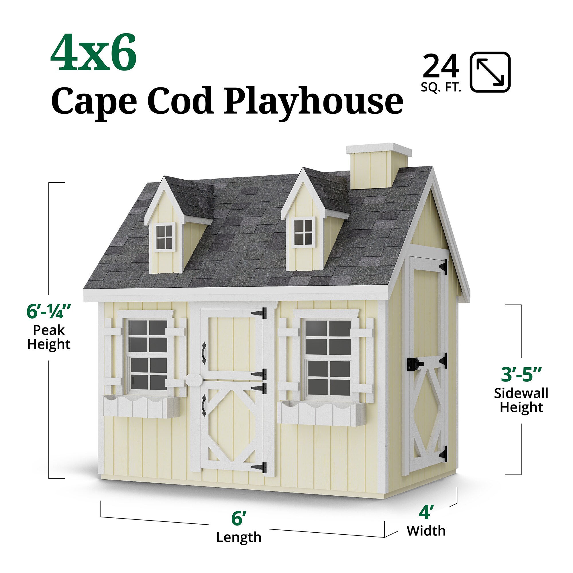 Little Cottage Co 4X6 CCP-PNK-FK playhouses - View #3