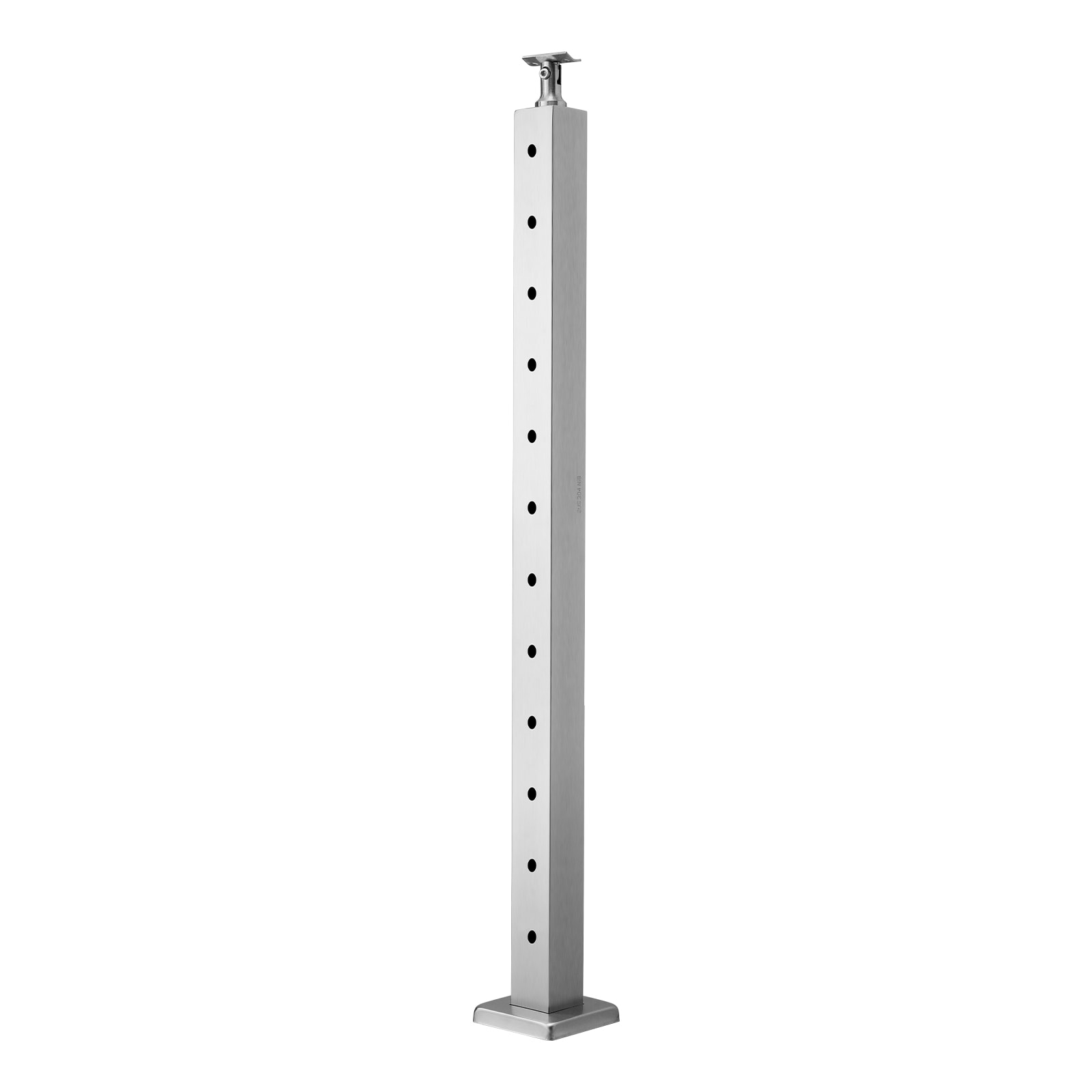 VEVOR Cable Railing Post 42x2x2 Inch Level Deck Stair Posts 1-Pack Stainless Steel Cable Handrail Post Pre-Drilled Pickets with Mounting Bracket Stair Railing Kit Silver 1JZLGZXYS1061EF8W001V0