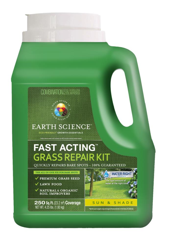Earth Science Fast Acting Sun or Shade Lawn Repair Seed Mix 4.25 lb