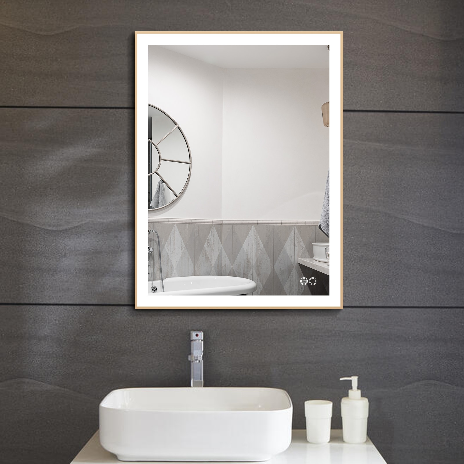 Forclover MRAL-5F2432GD Framed-Bath-Mirrors - View #12