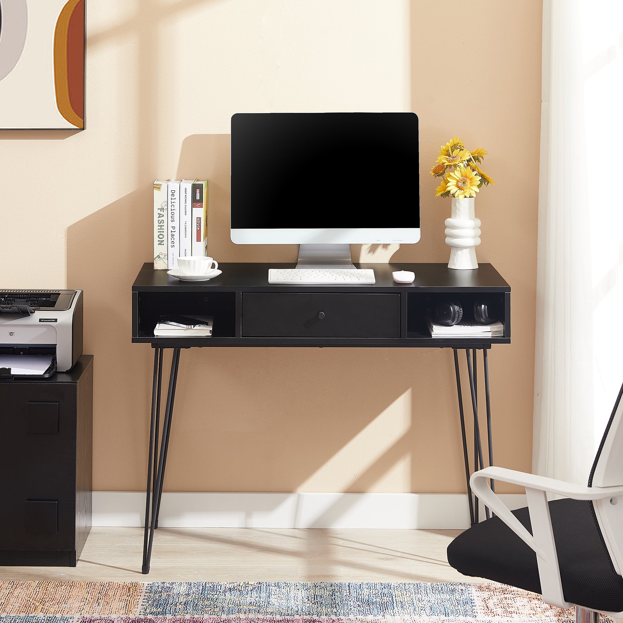Vecelo LOE-JYX-CD02-BLK desks - View #2