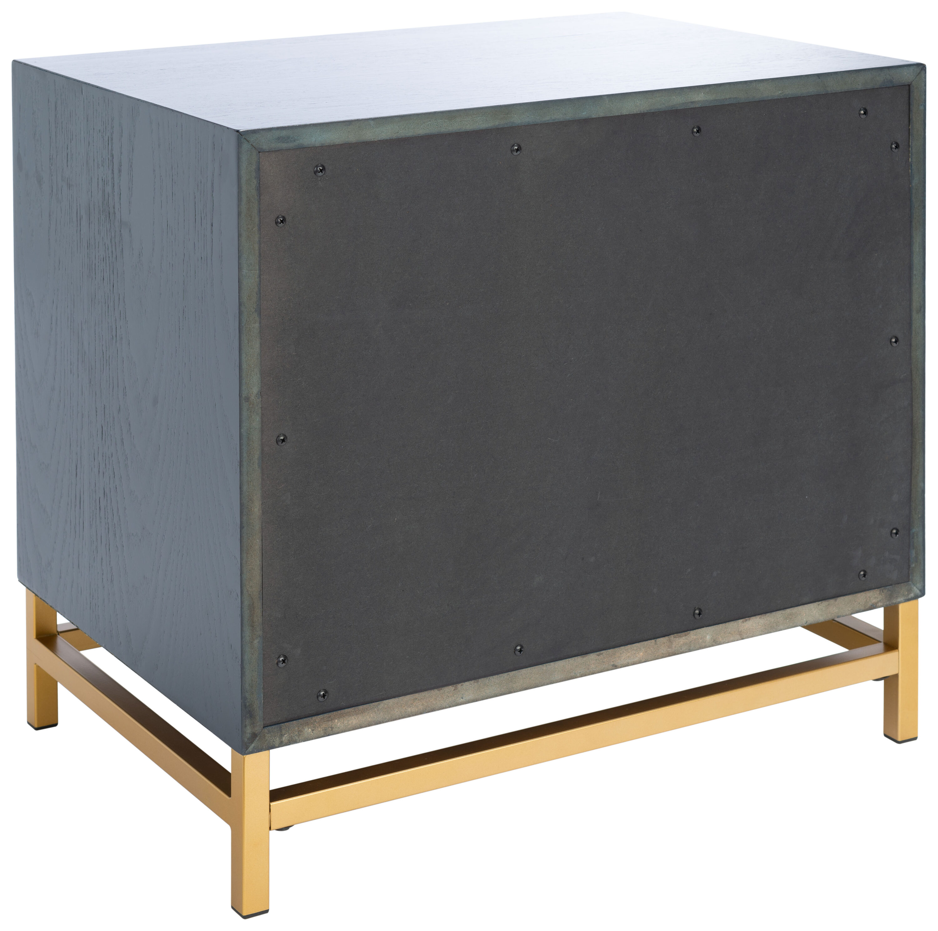 Fenno Artisanal Teal & Brass 2-Drawer Nightstand