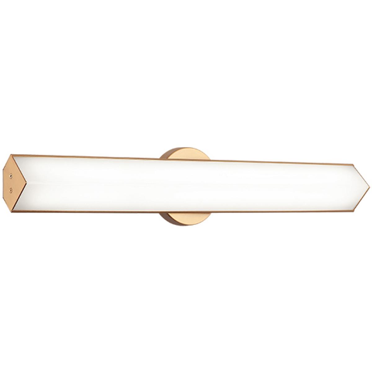 Matteo 2531315 Lighting S09924AG Jade Bathroom Vanity Light Aged Gold Brass