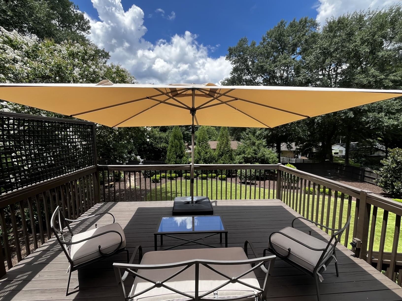 commercial steel base patio umbrellas Heavyweight Umbrellas Base Stand 120 or 170 pounds (G120SQTCH)