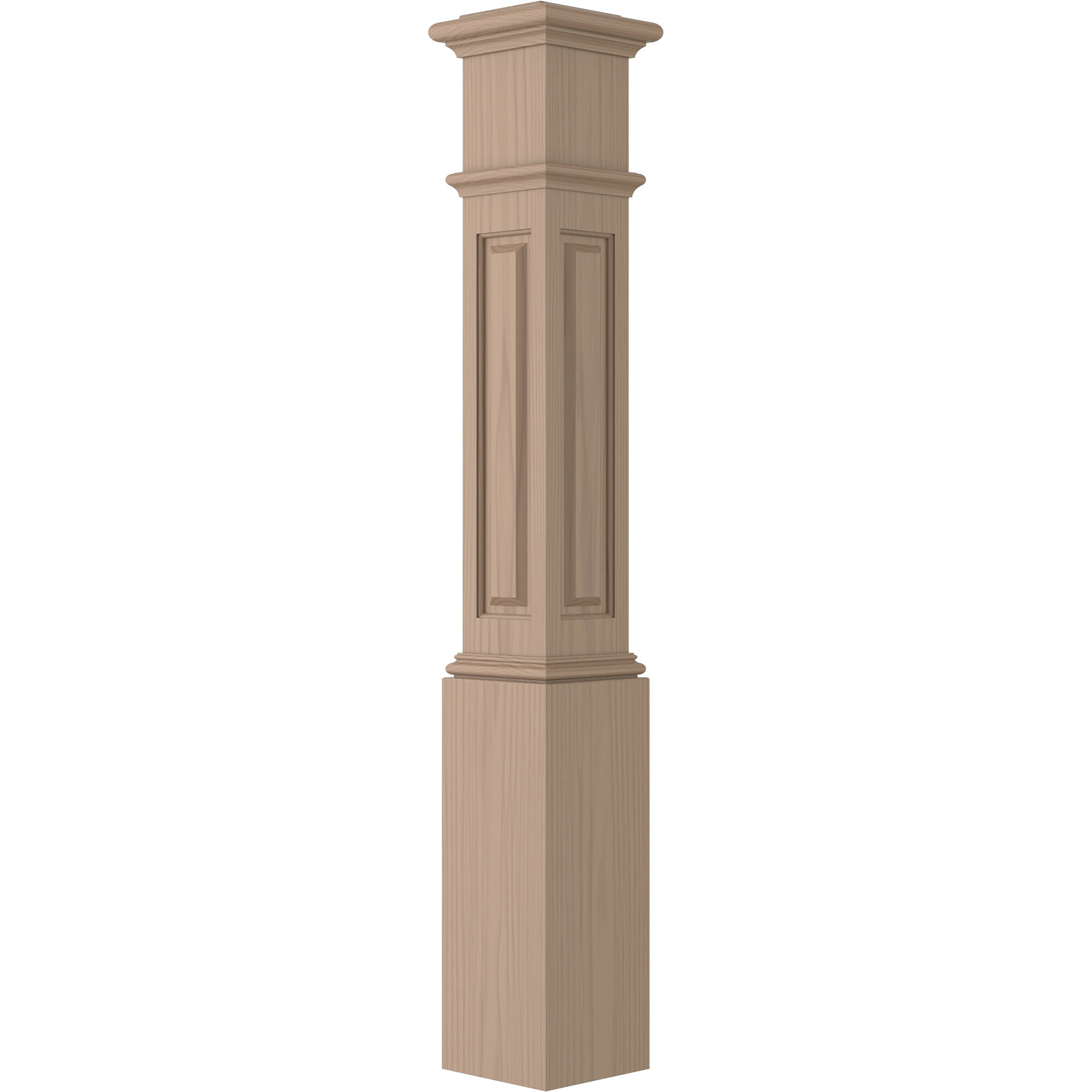 L.J. Smith Stair Systems LJ-4095-P Heirloom 7.50-in x 53.188-in Unfinished Poplar Universal Stair Newel Post