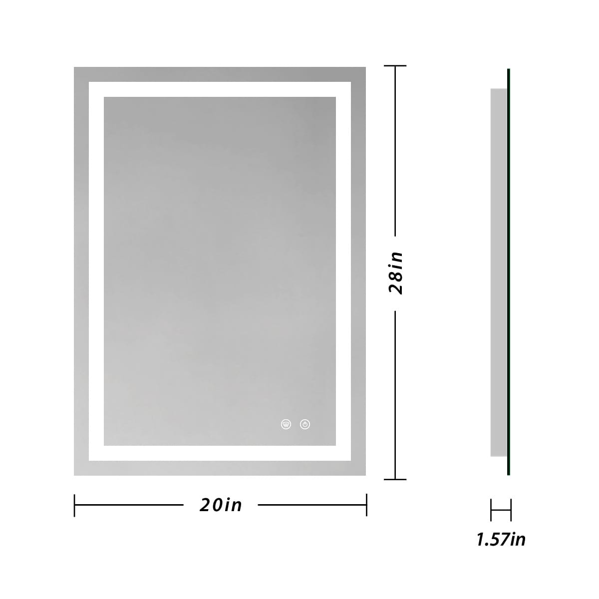 Keonjinn LW-JZ-ZG2-5171 Framed-Bath-Mirrors - View #2