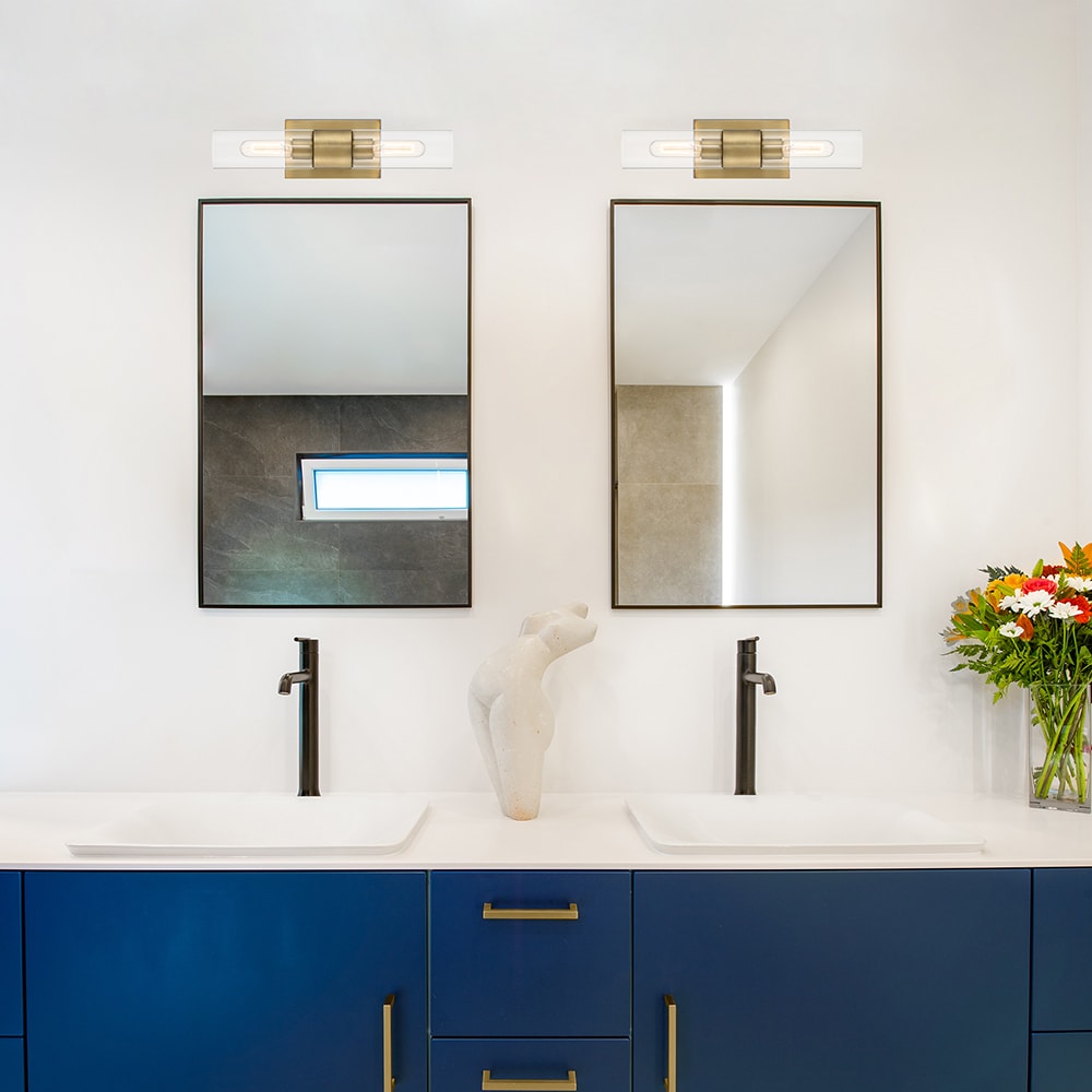 Designers Fountain D286M-2WS-OSB Anton 4.5-in W 2 -Light Satin Brass Transitional Wall Sconce